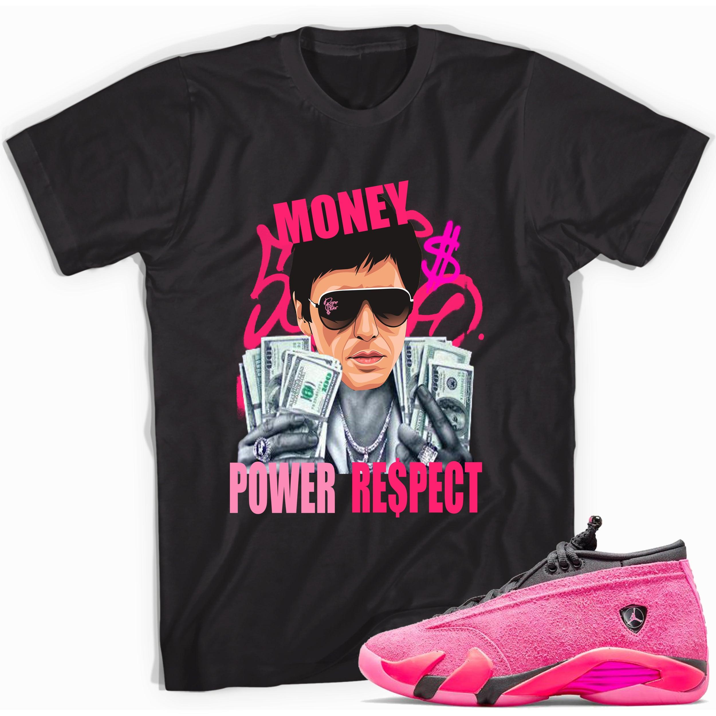 Tony Montana Shirt AJ 14s Low Shocking Pink photo