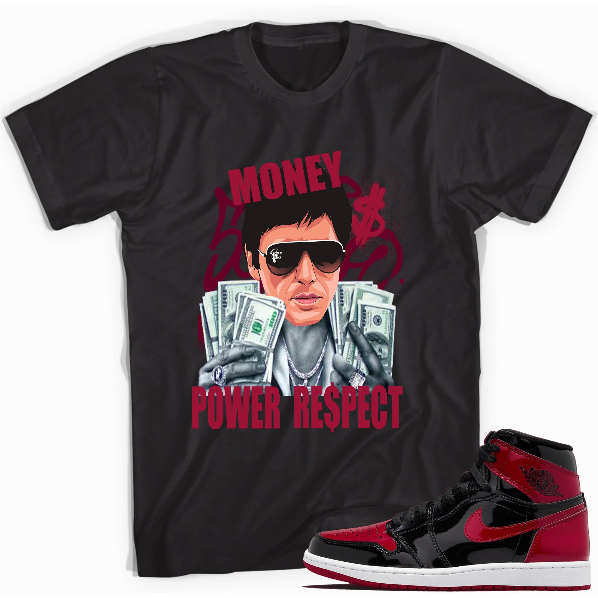 Tony Montana Sneaker Tee AJ 1s Patent Leather Bred Air HOLIDAY 2021 photo