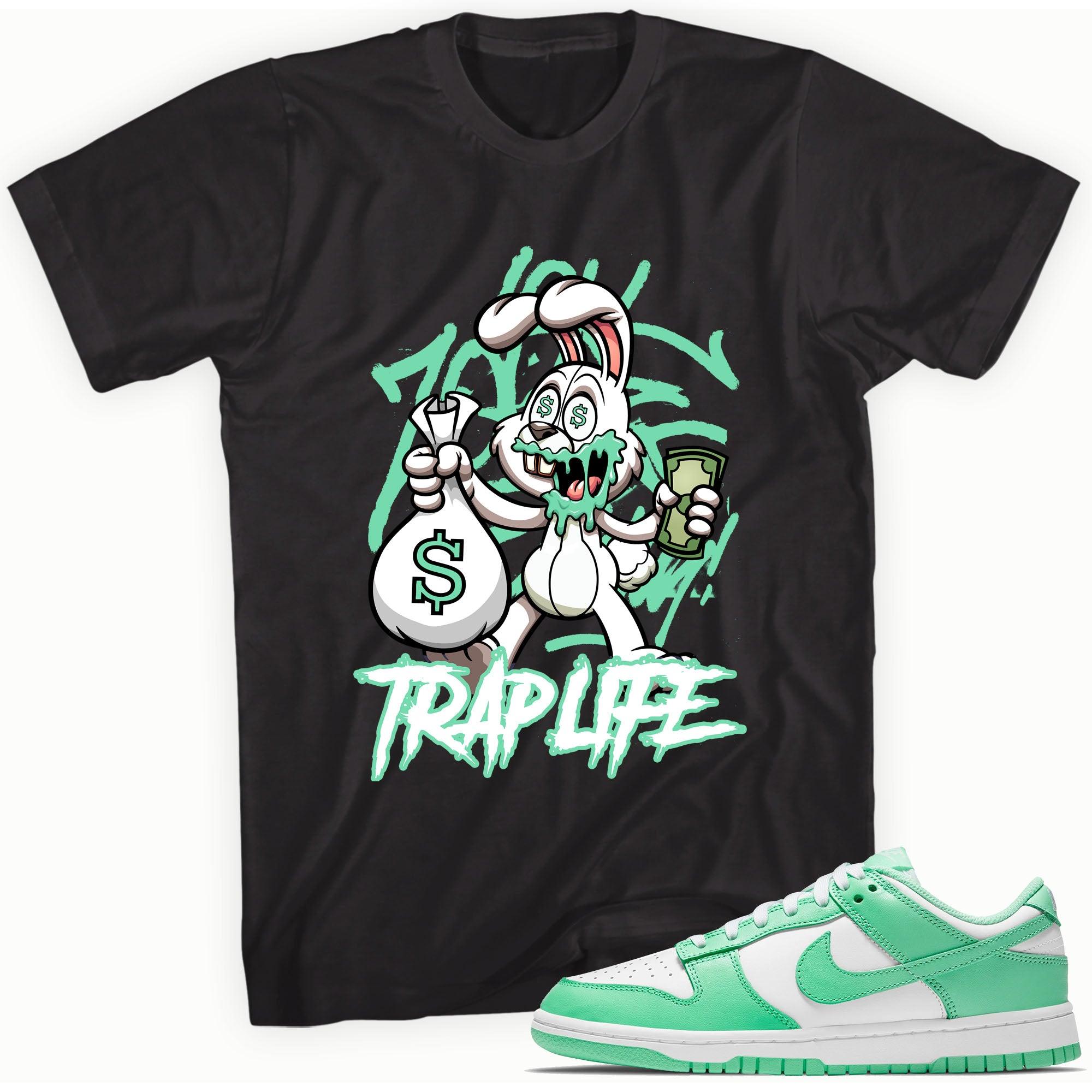 Trap Rabbit Shirt Nike Dunks Low Green Glow photo