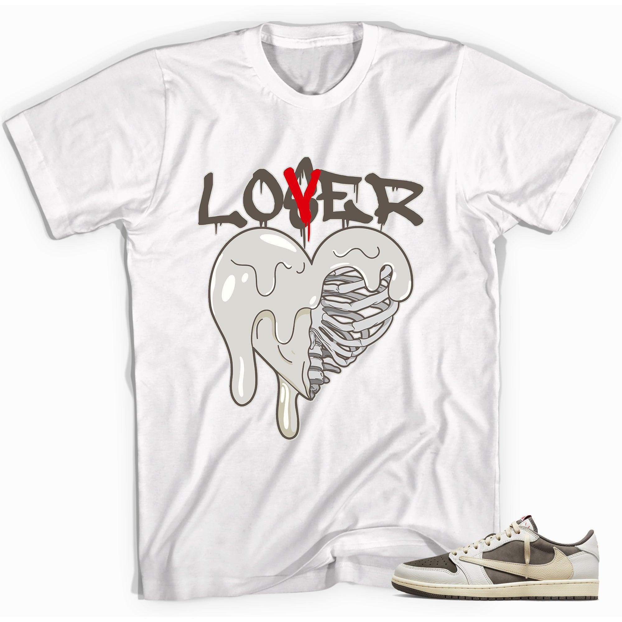 Lover Shirt Jordan 1 Travis Scott Low Reverse Mocha photo