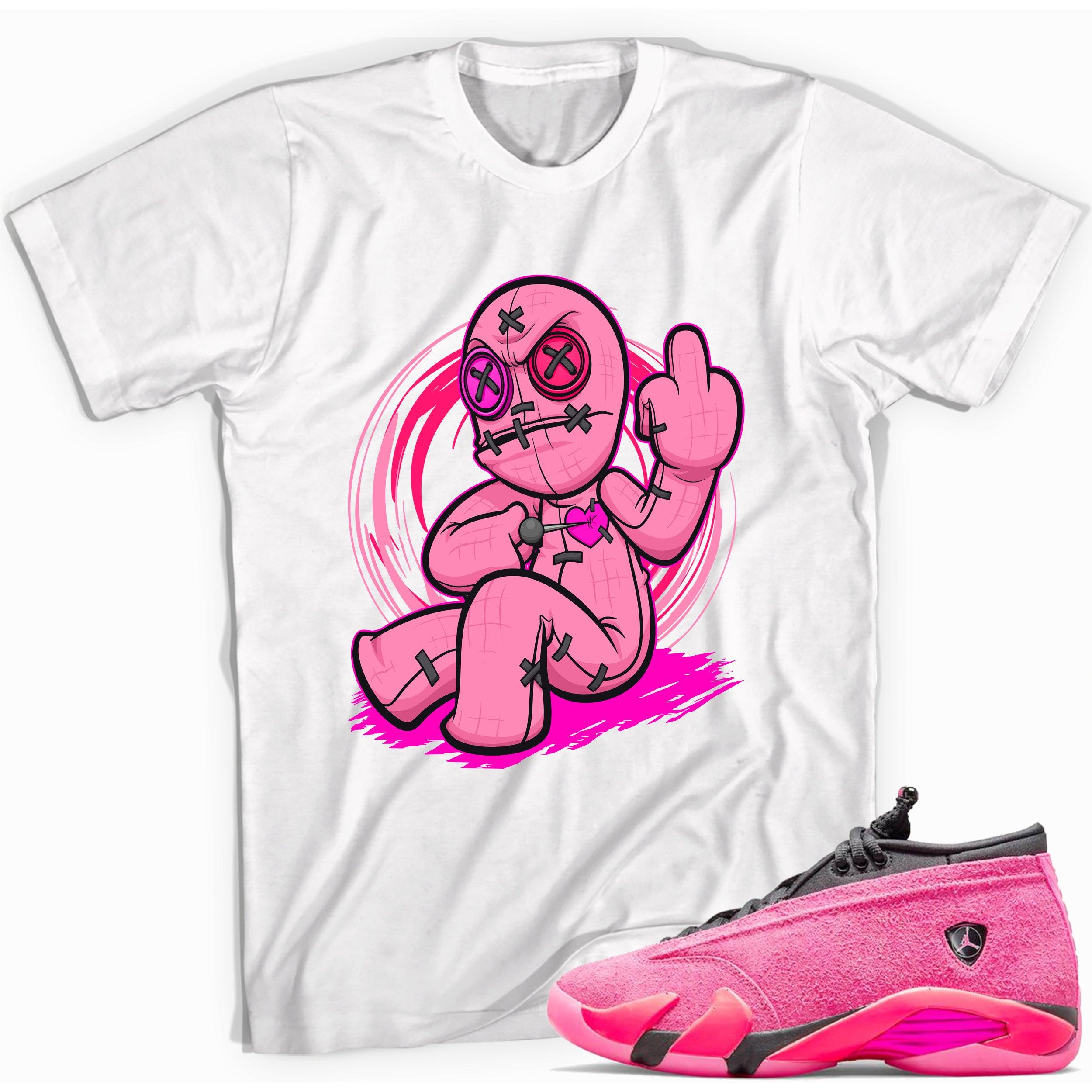 Voodoo Doll Shirt Jordan 14 Shocking Pink photo