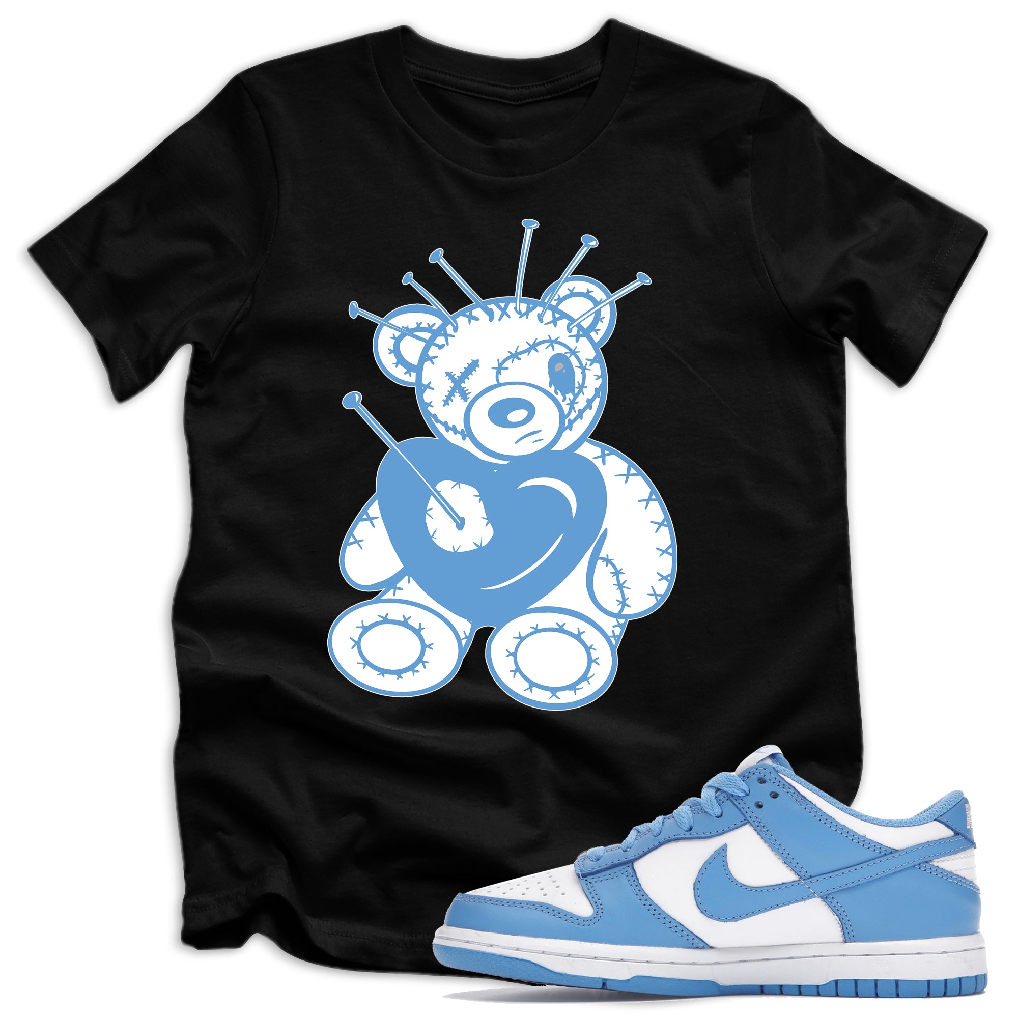 youth Voodoo Teddy Shirt Nike Dunk Low UNC photo 