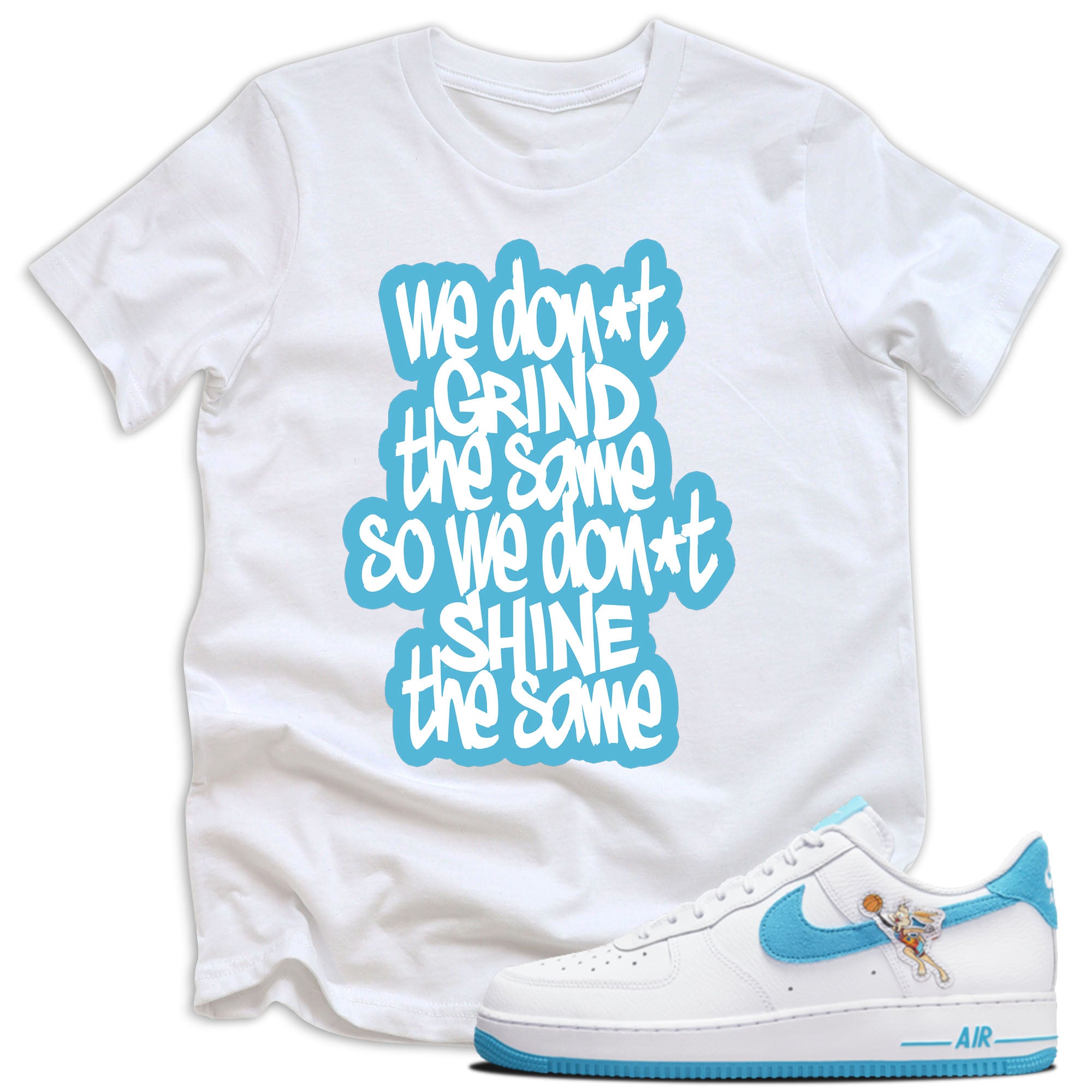 kids We Grind Shirt Nike Air Force 1 Low Hare Space Jam photo