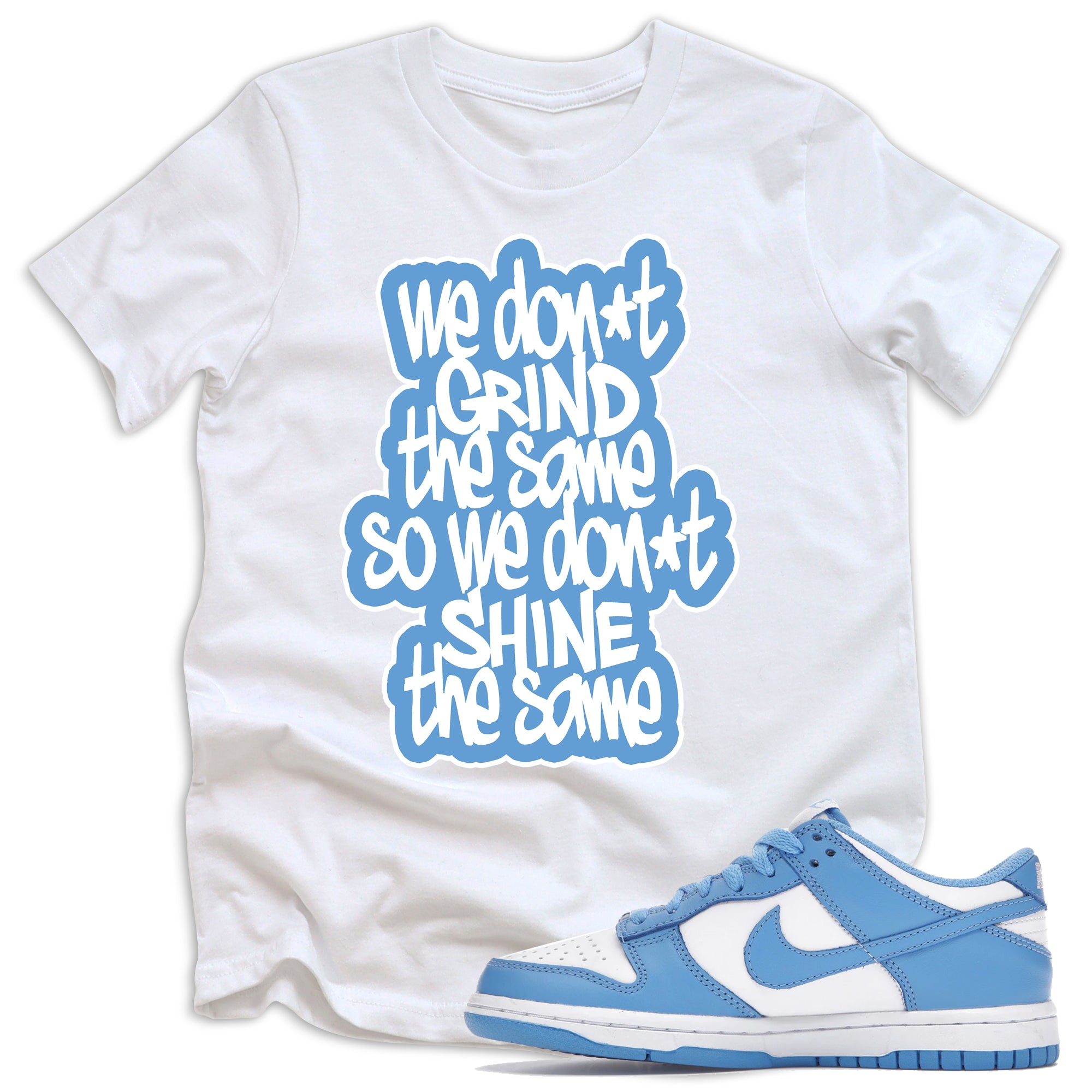 Kids We Grind Shirt Nike Dunks Low UNC photo
