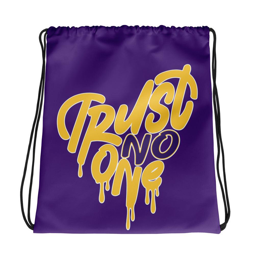 Trust No One Heart Drawstring Bag Nike Dunk High Lakers photo