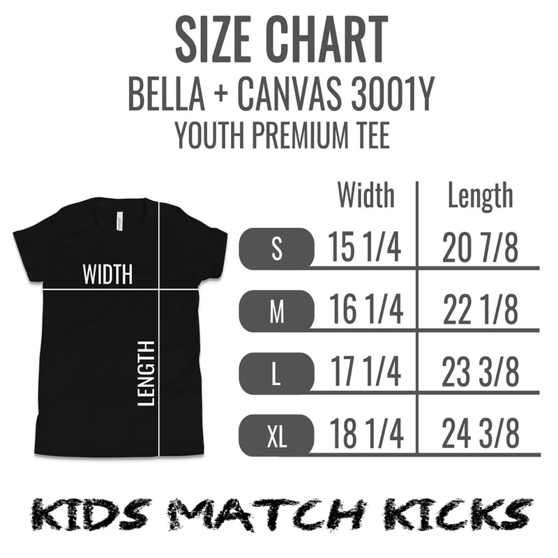 size chart for kids We Grind Shirt AJ 1 High OG Electro Orange photo