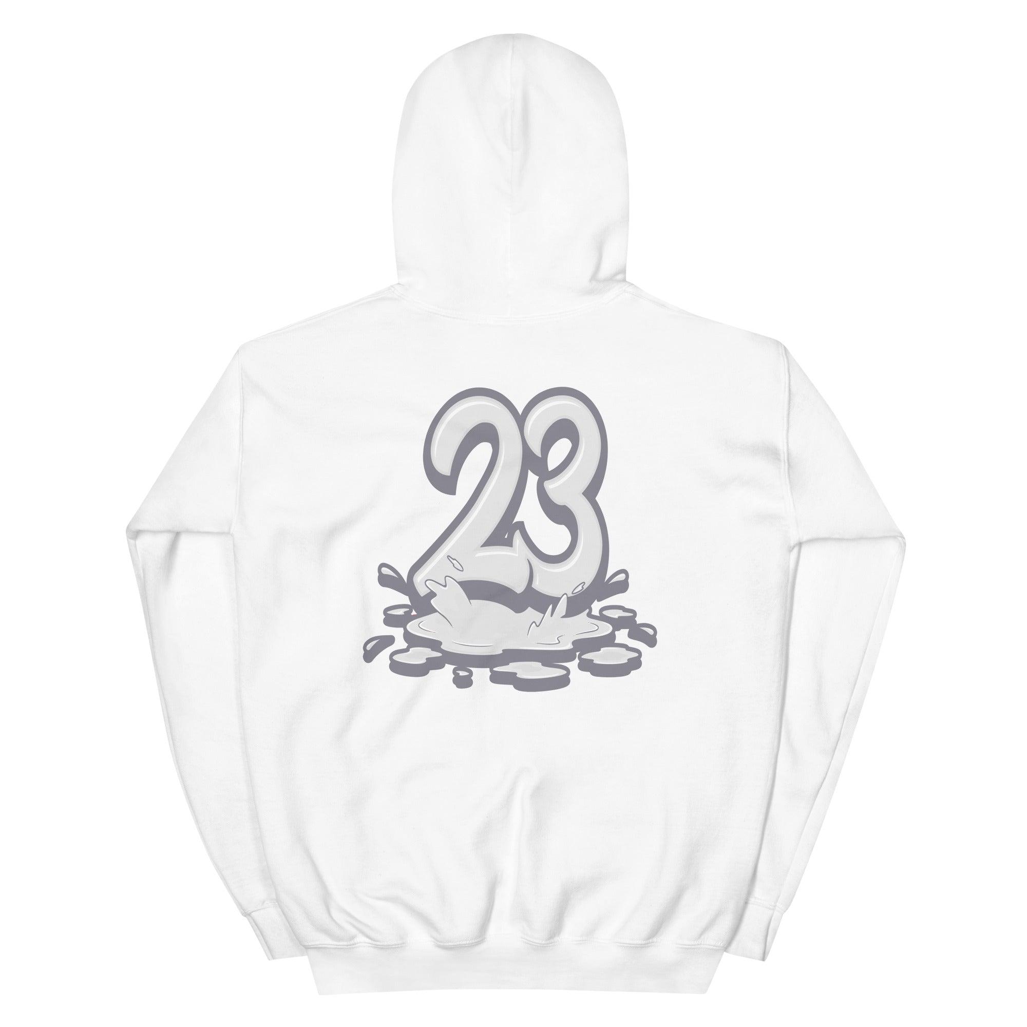White 23 Melting Hoodie AJ 1 Low Vintage Stealth Grey photo