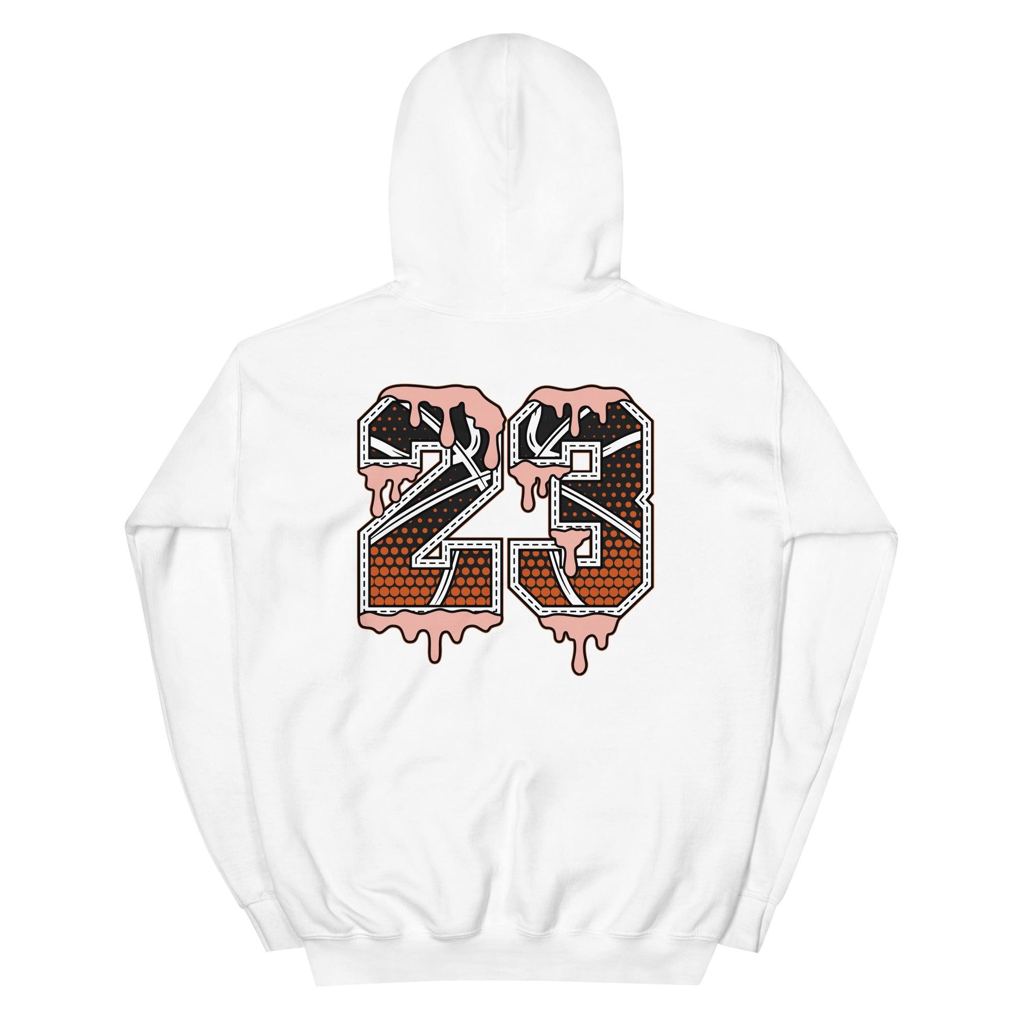 white 23 Ball Hoodie AJ 1 Mid Orange Black photo