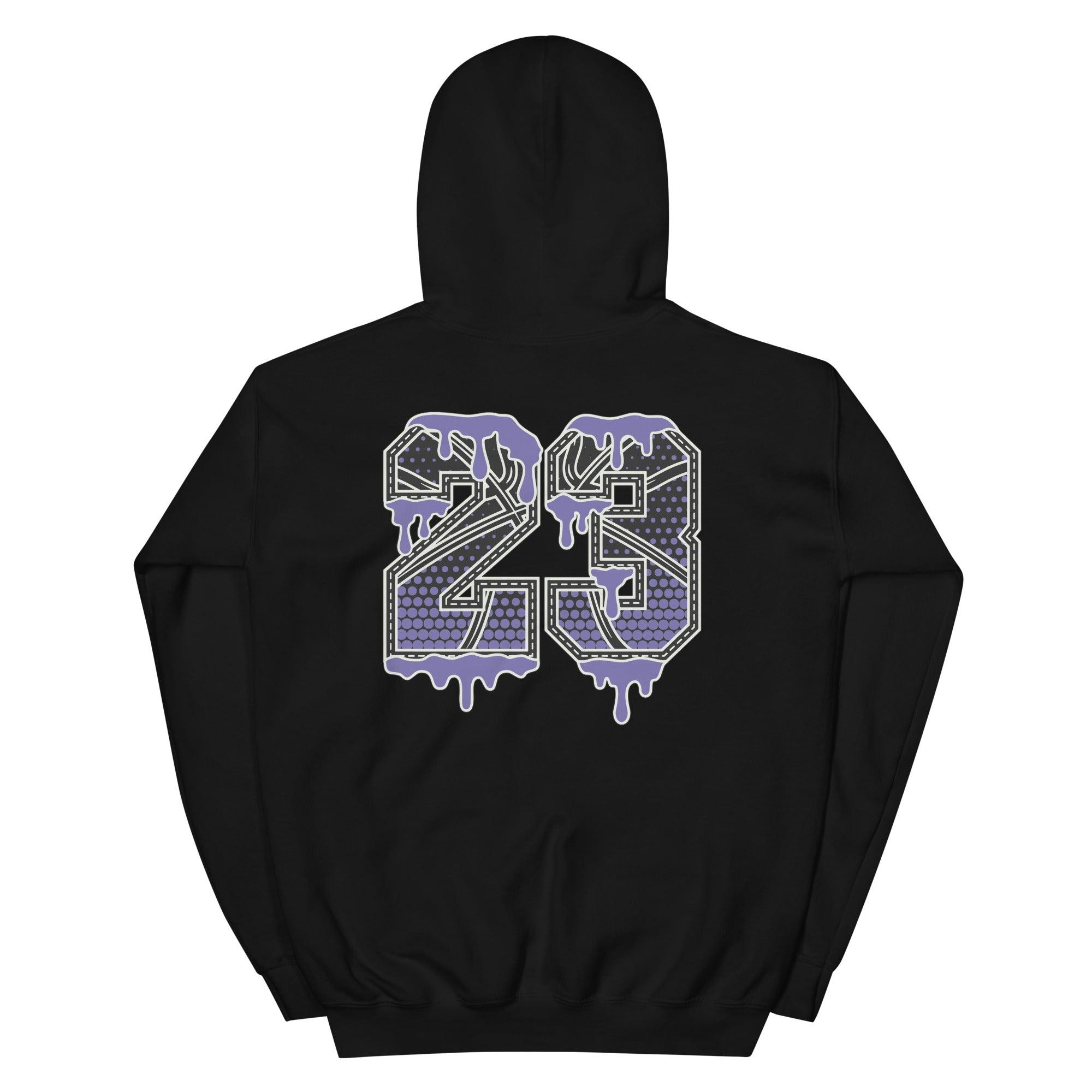 Number 23 Ball Hoodie AJ 1 Mid Purple Black photo