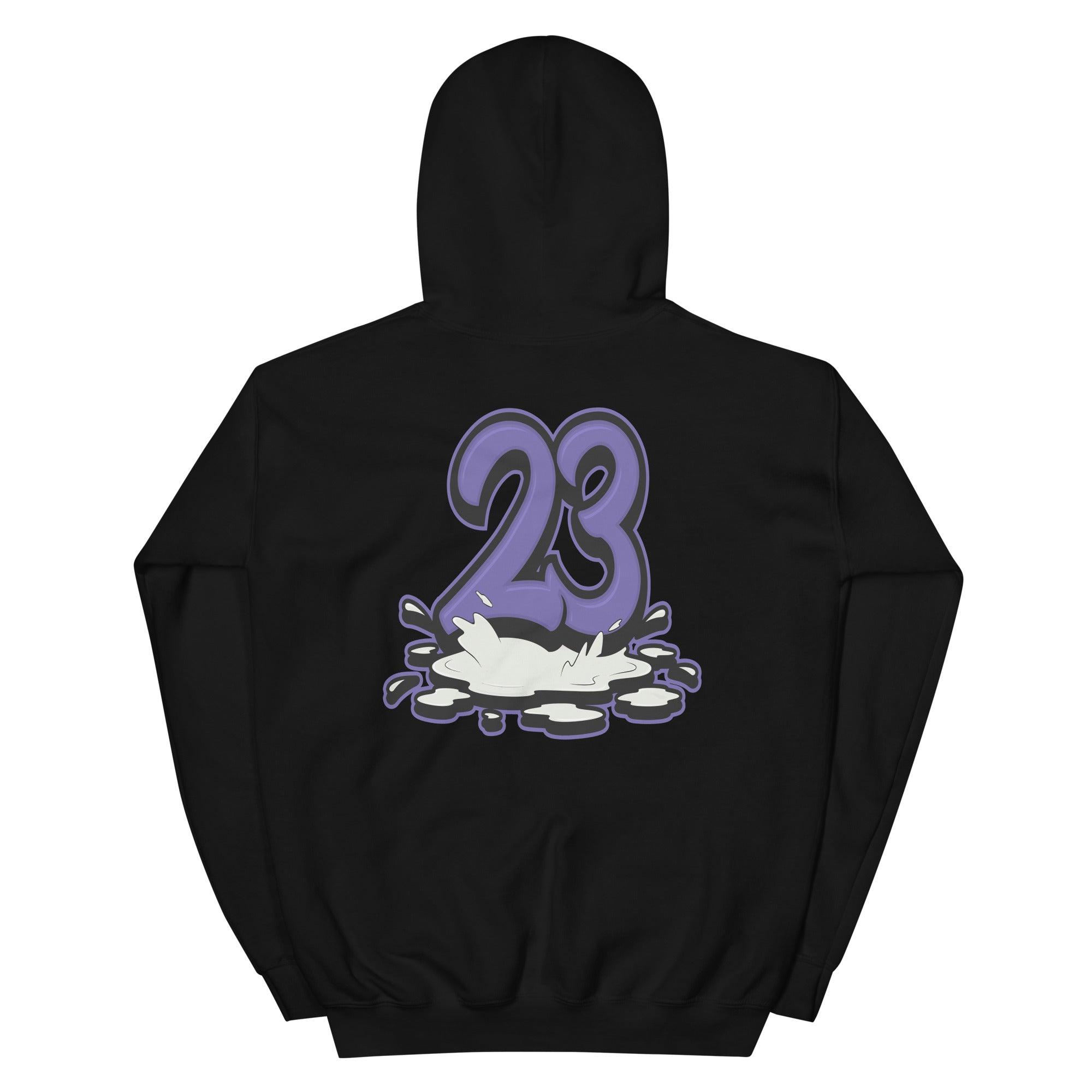 Number 23 Melting Hoodie AJ 1 Mid Purple Black photo