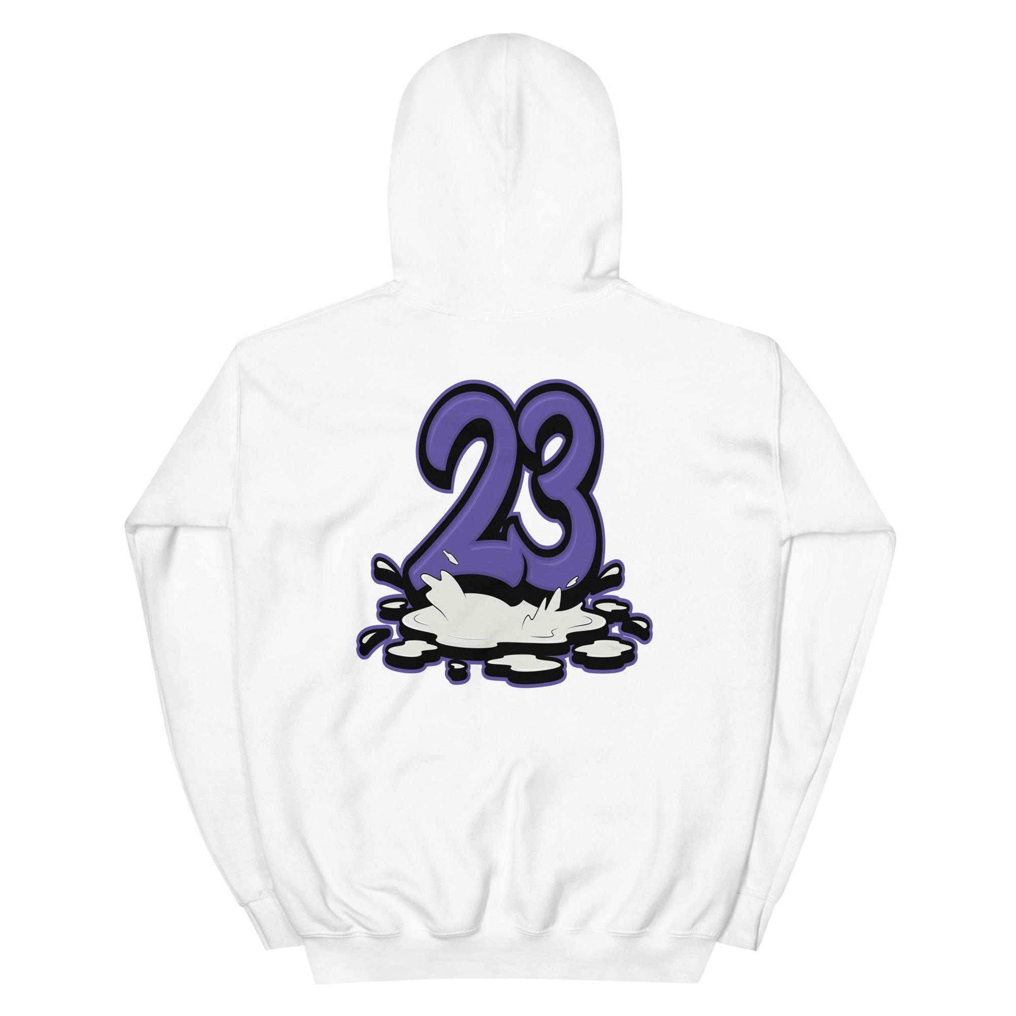 White 23 Melting Hoodie AJ 1 Mid Purple Black photo