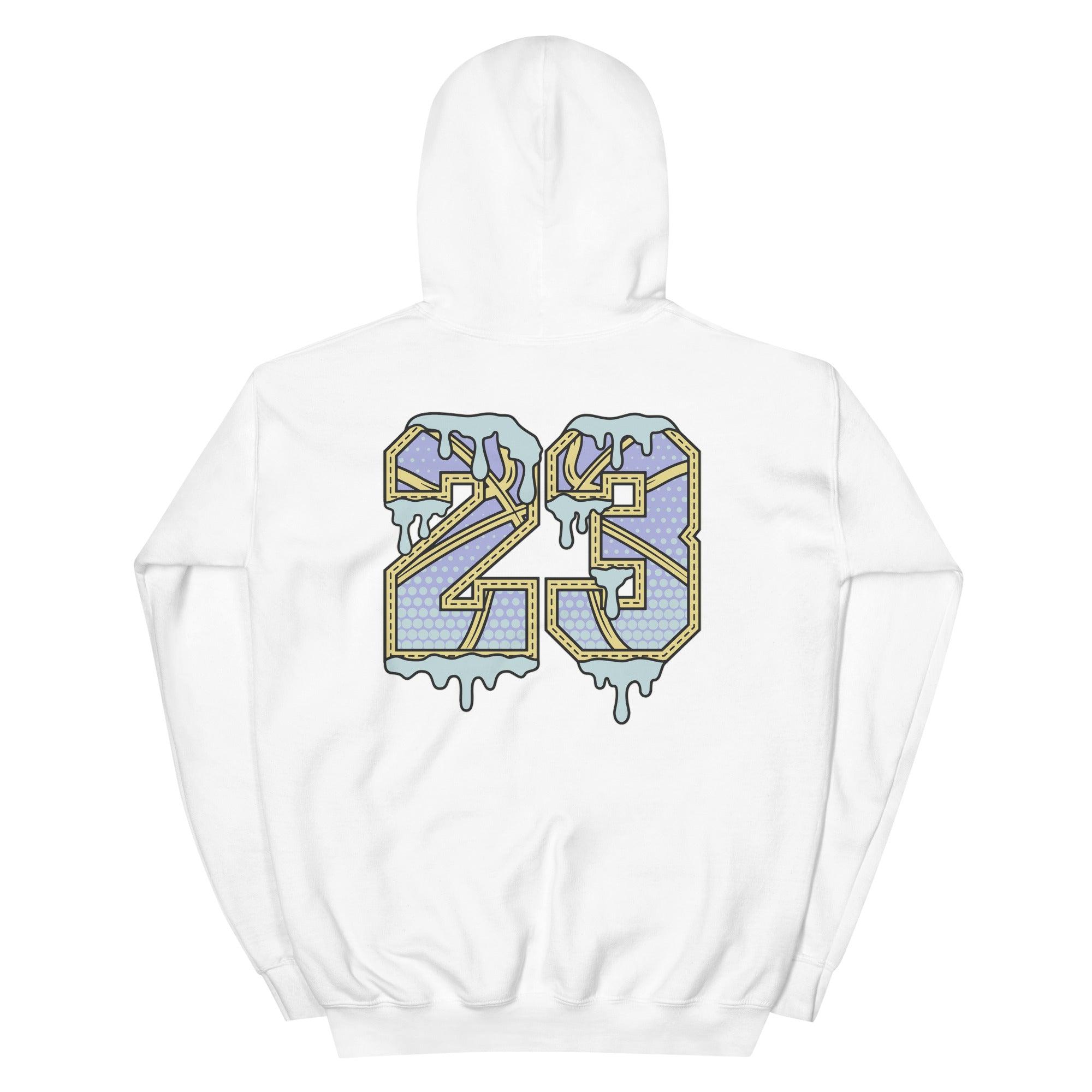 White 23 Ball Hoodie AJ 1 SWITCH Purple Pulse photo