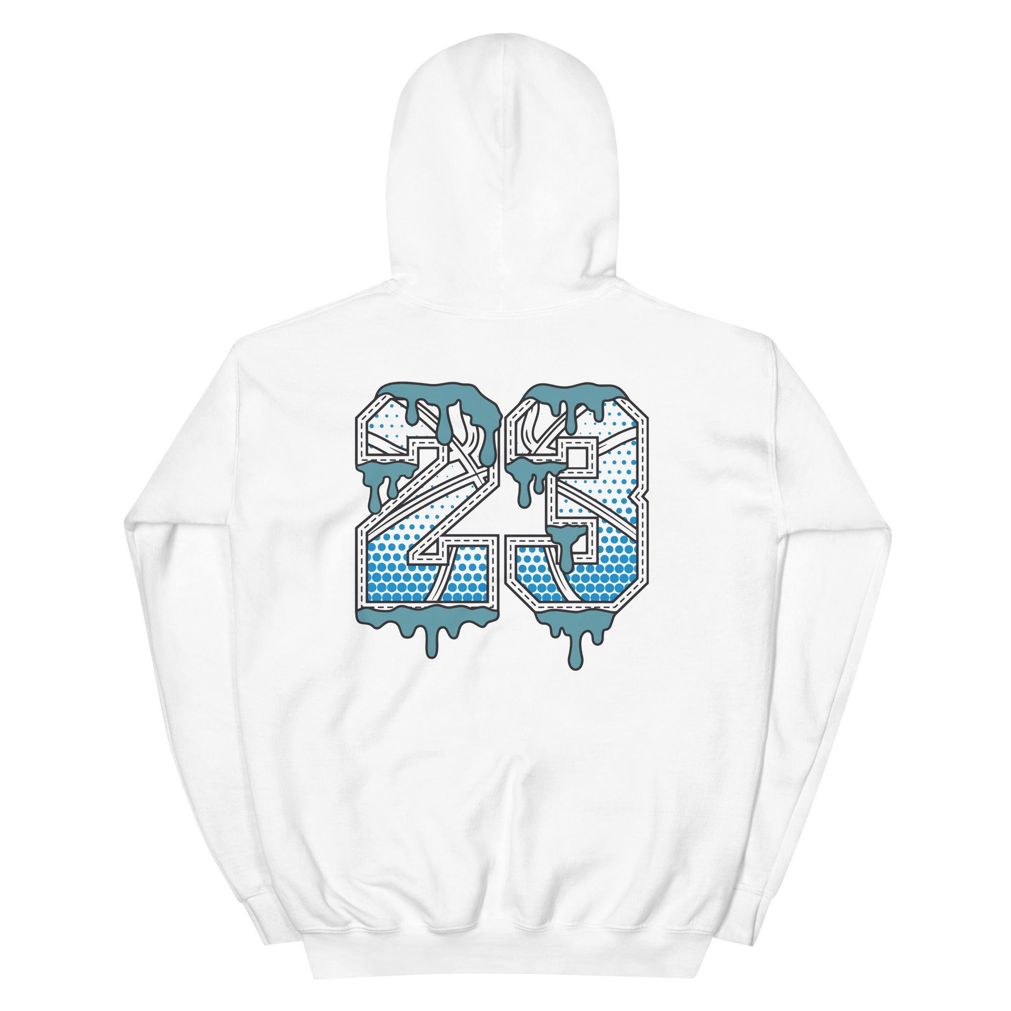 White 23 Ball Hoodie AJ 11 Retro Low Legend Blue photo