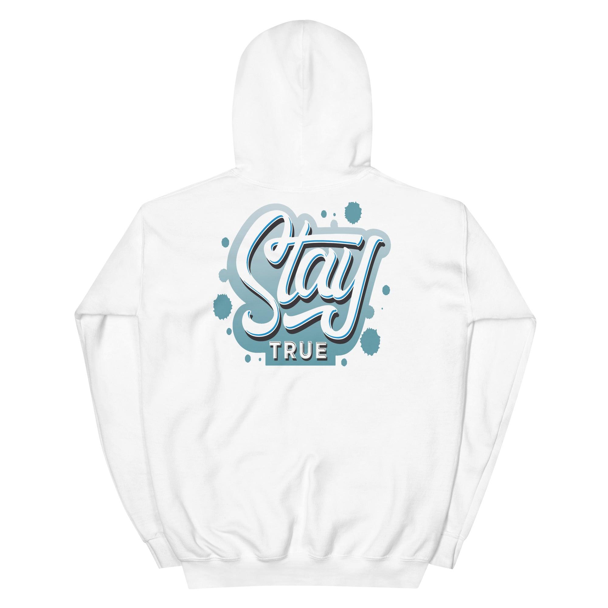 White Stay True Hoodie AJ 11 Retro Low Legend Blue photo