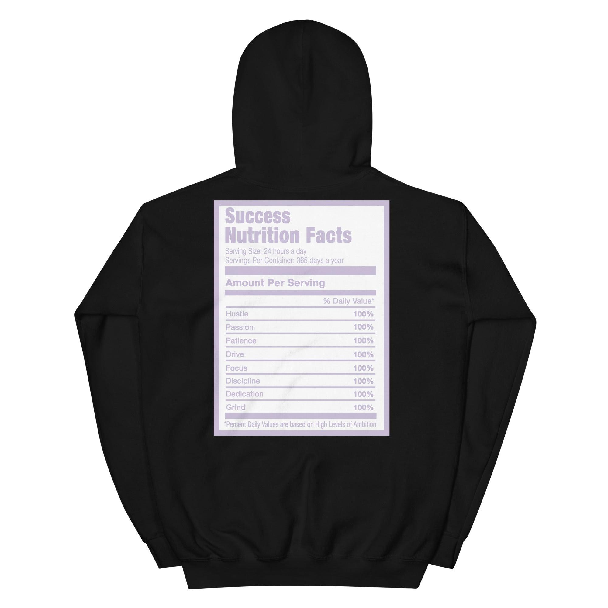 Black Success Nutrition Facts Hoodie AJ 11 Retro Low Pure Violet photo