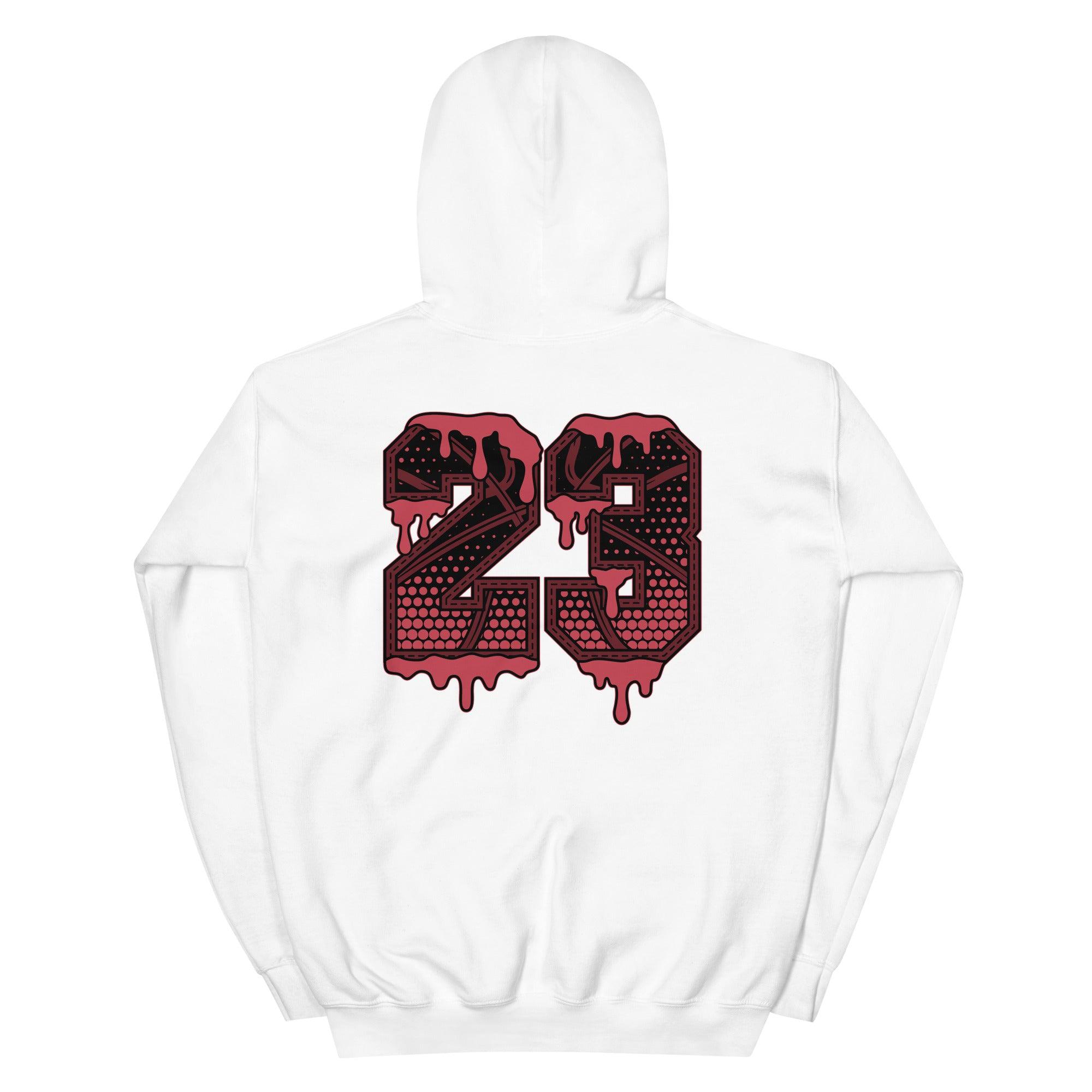 White 23 Ball Hoodie AJ 12 Retro Reverse Flu Game photo