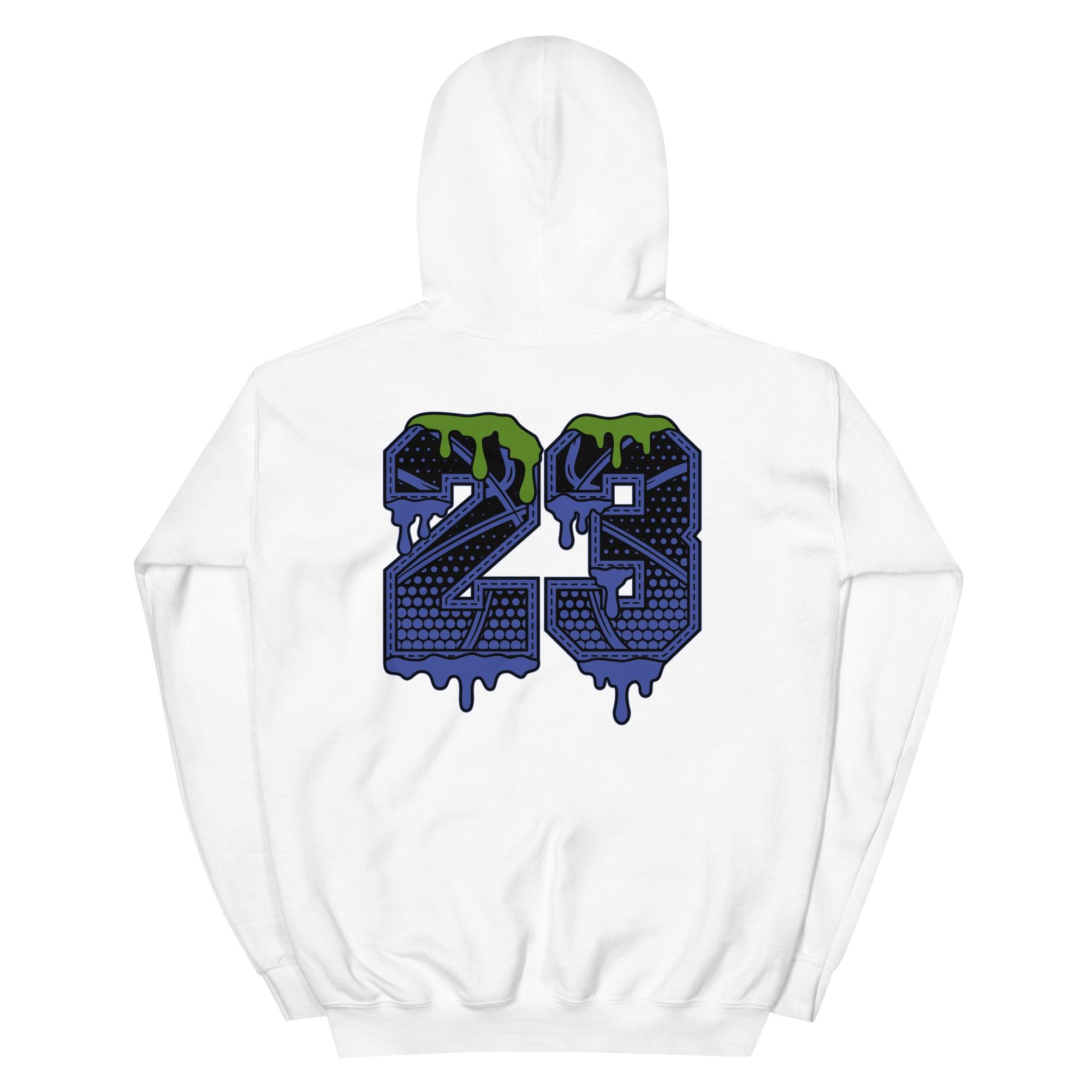 White 23 Ball Hoodie AJ 13 Hyper Royal photo