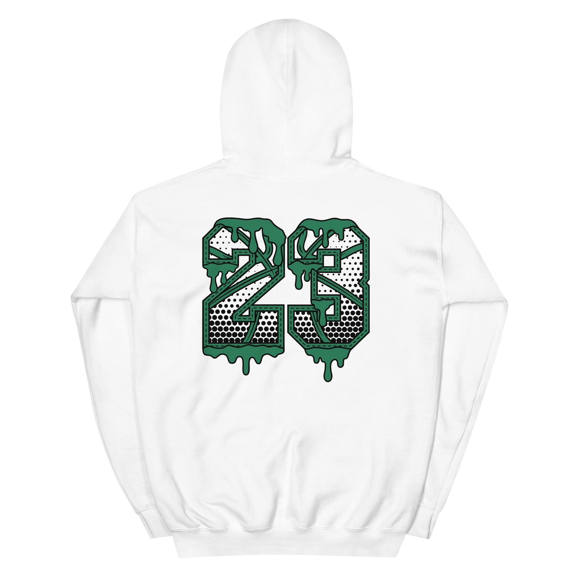 White 23 Ball Hoodie AJ 13 Lucky Green photo