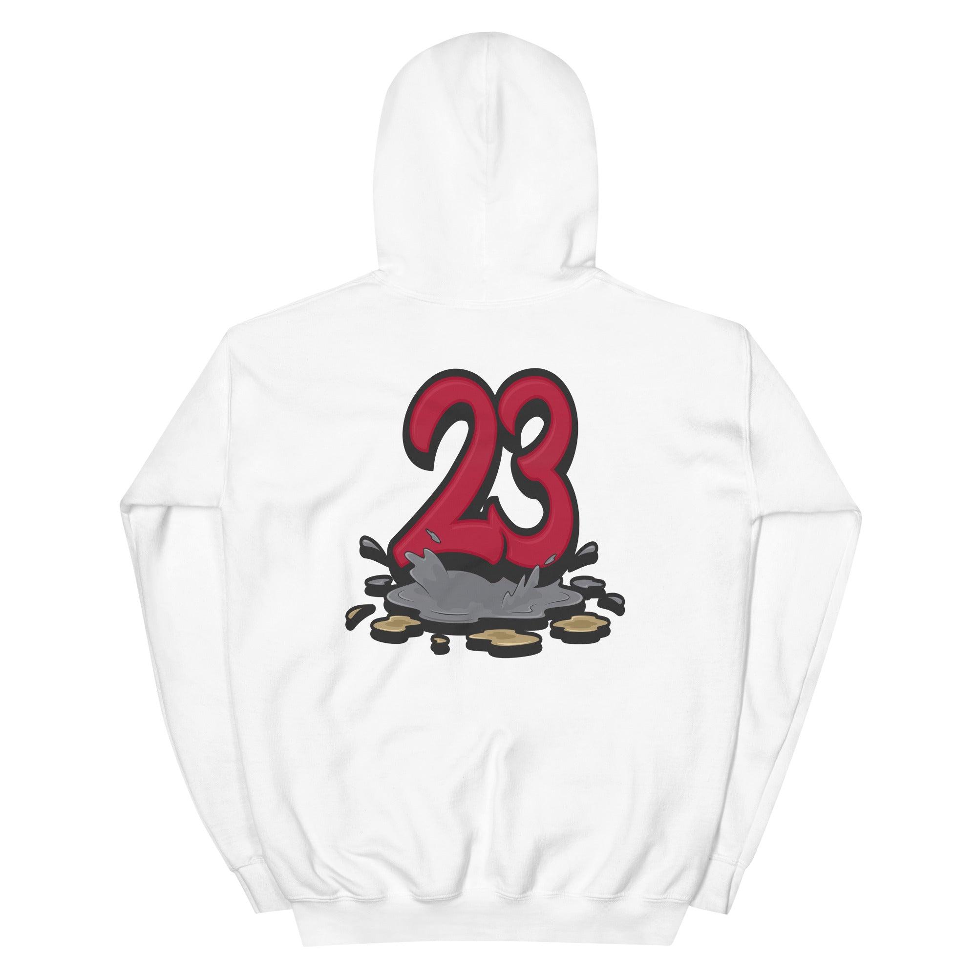 White 23 Melting Hoodie AJ 13 Red Flint photo