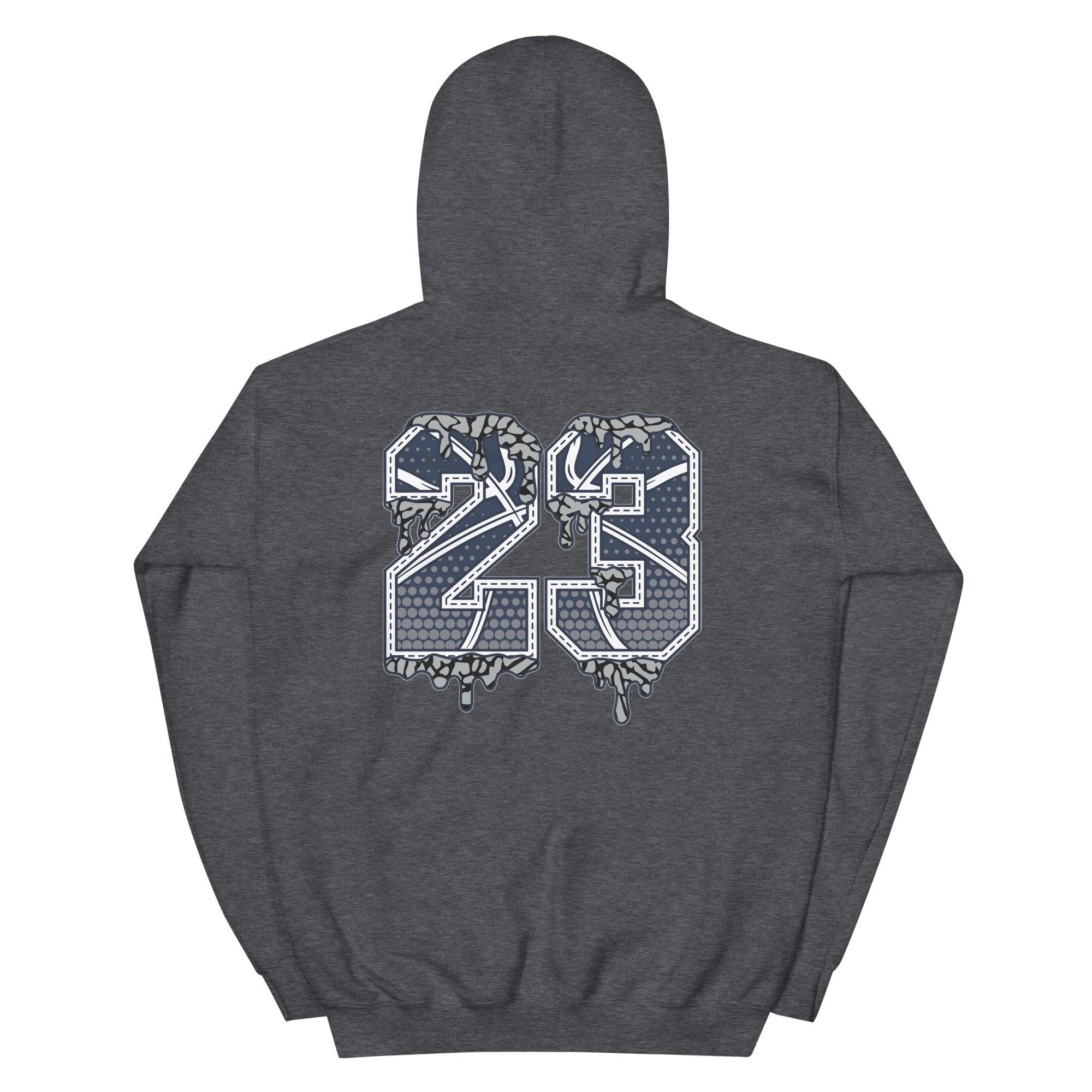 Heather Grey 23 Ball Hoodie AJ 3 Midnight Navy photo