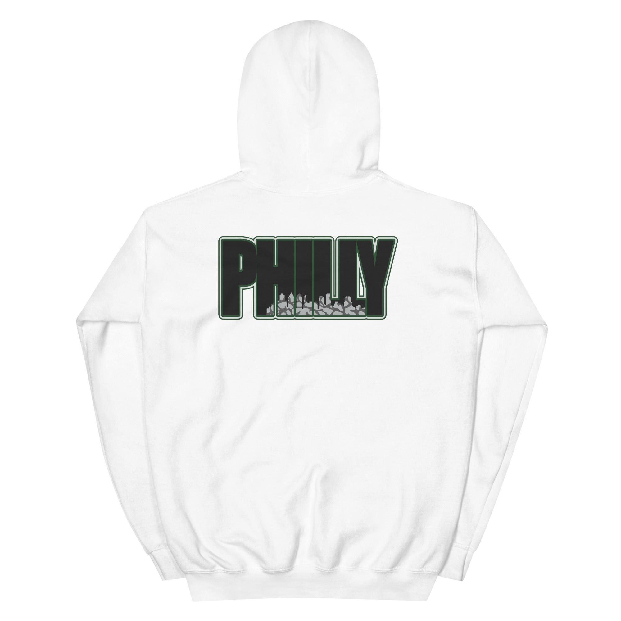 White Philly Hoodie Jordan 3 Pine Green photo