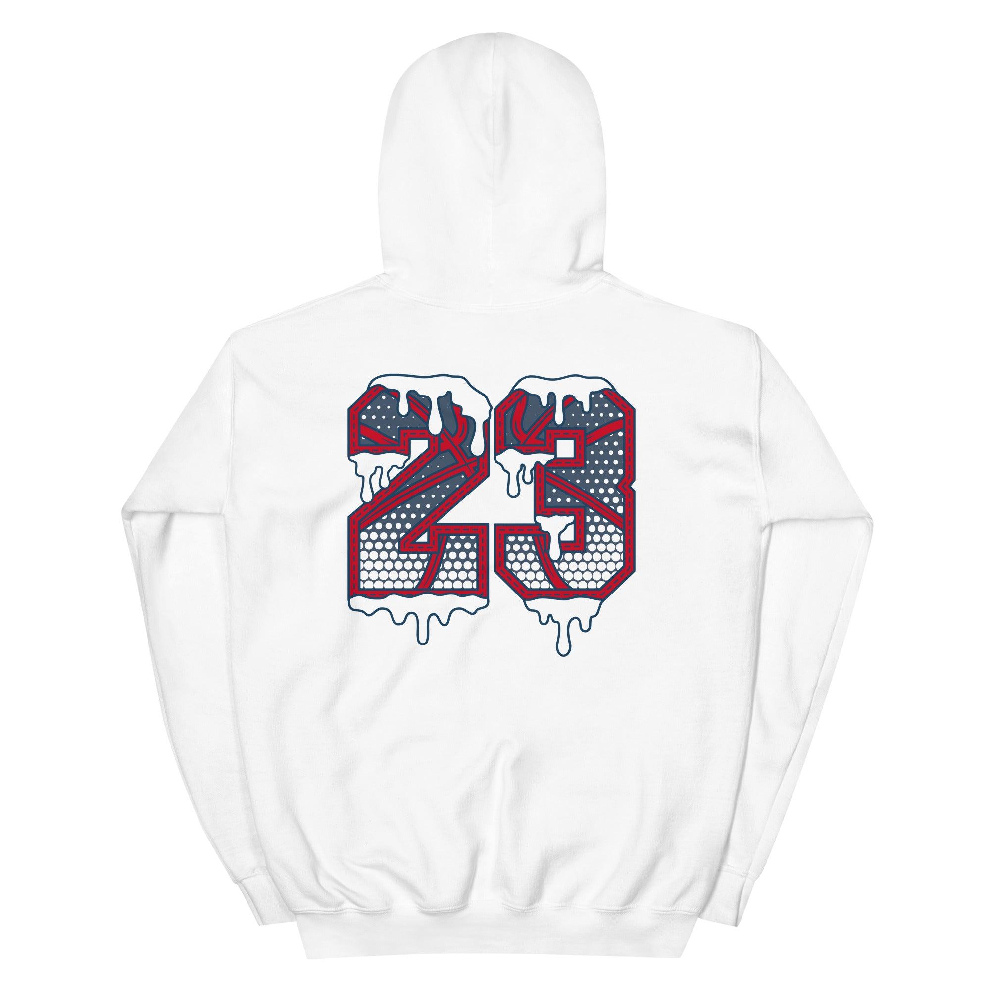 White 23 Ball Hoodie AJ 4 Deep Ocean photo