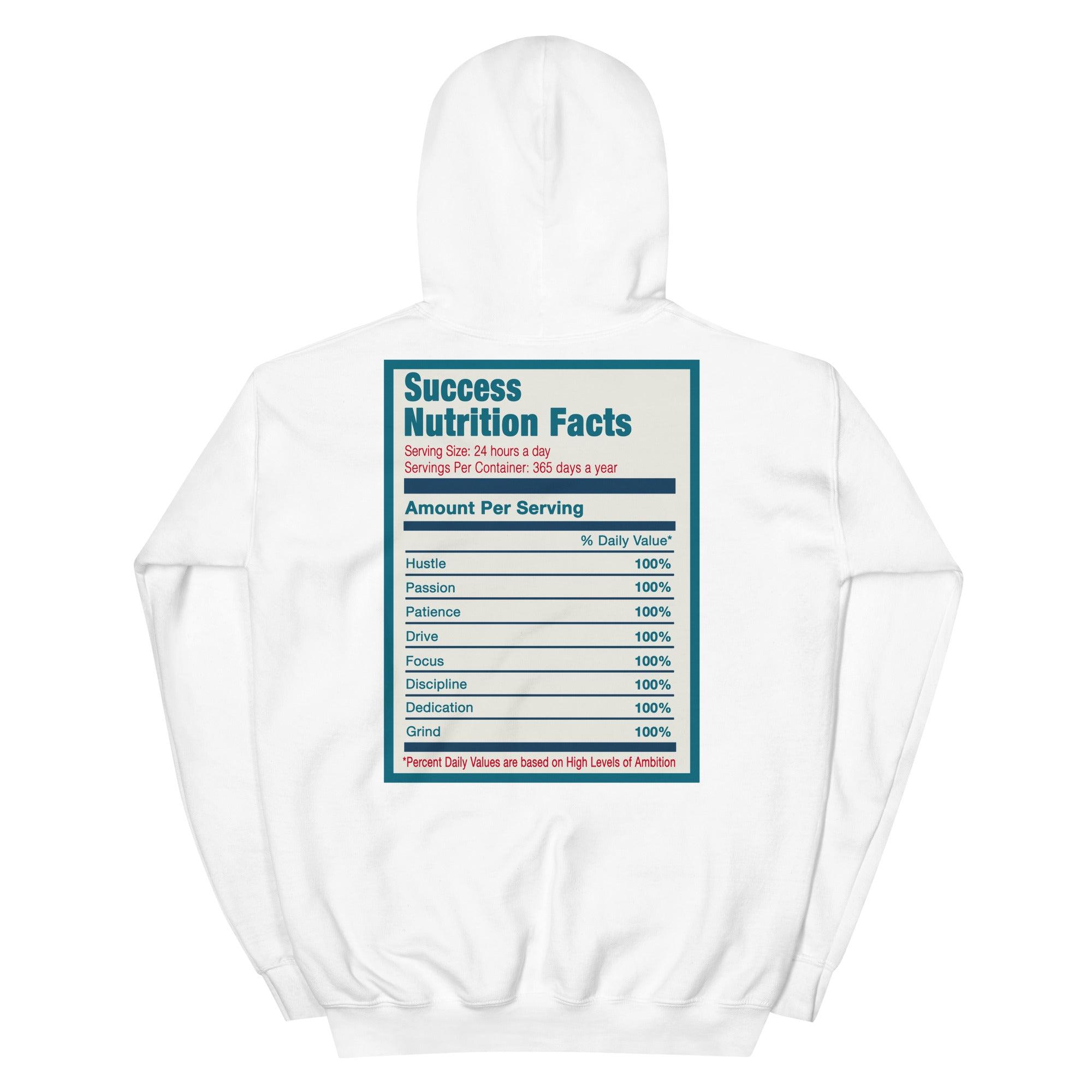 White Success Nutrition Hoodie AJ 4 Deep Ocean photo