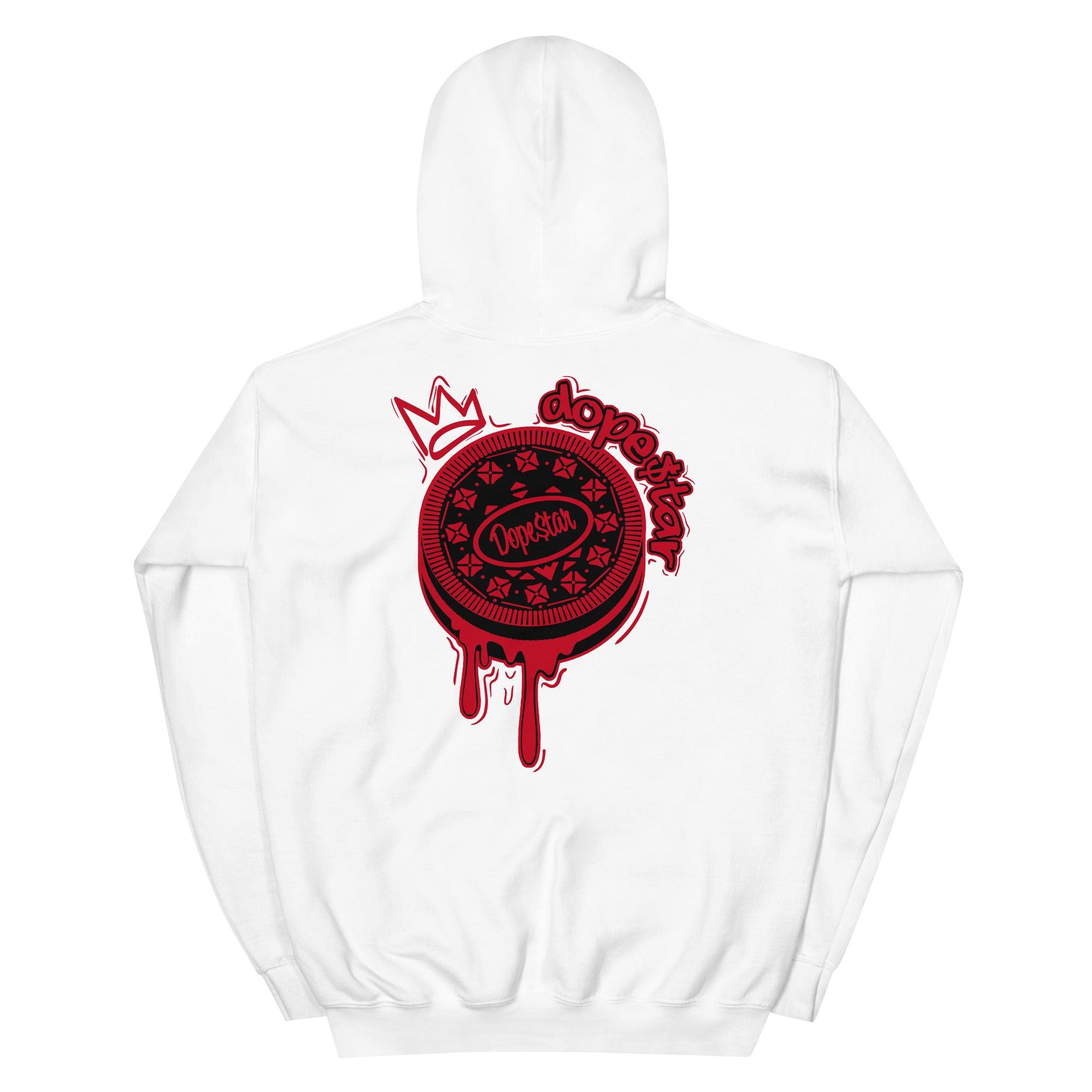 White Oreo Hoodie Air Jordan 4 Red Thunder photo