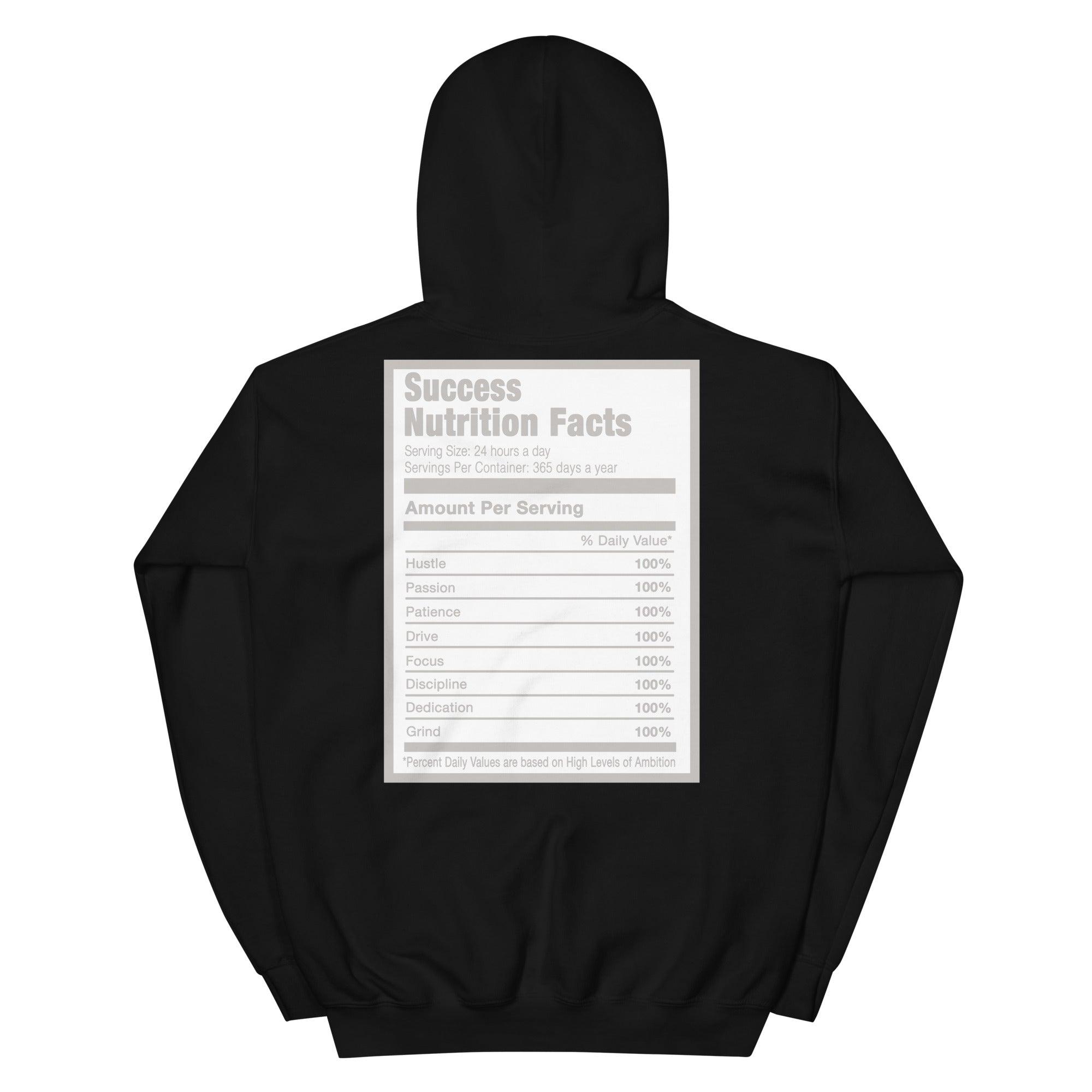 Black Success Nutrition Facts Hoodie AJ 4 Retro White Oreo photo