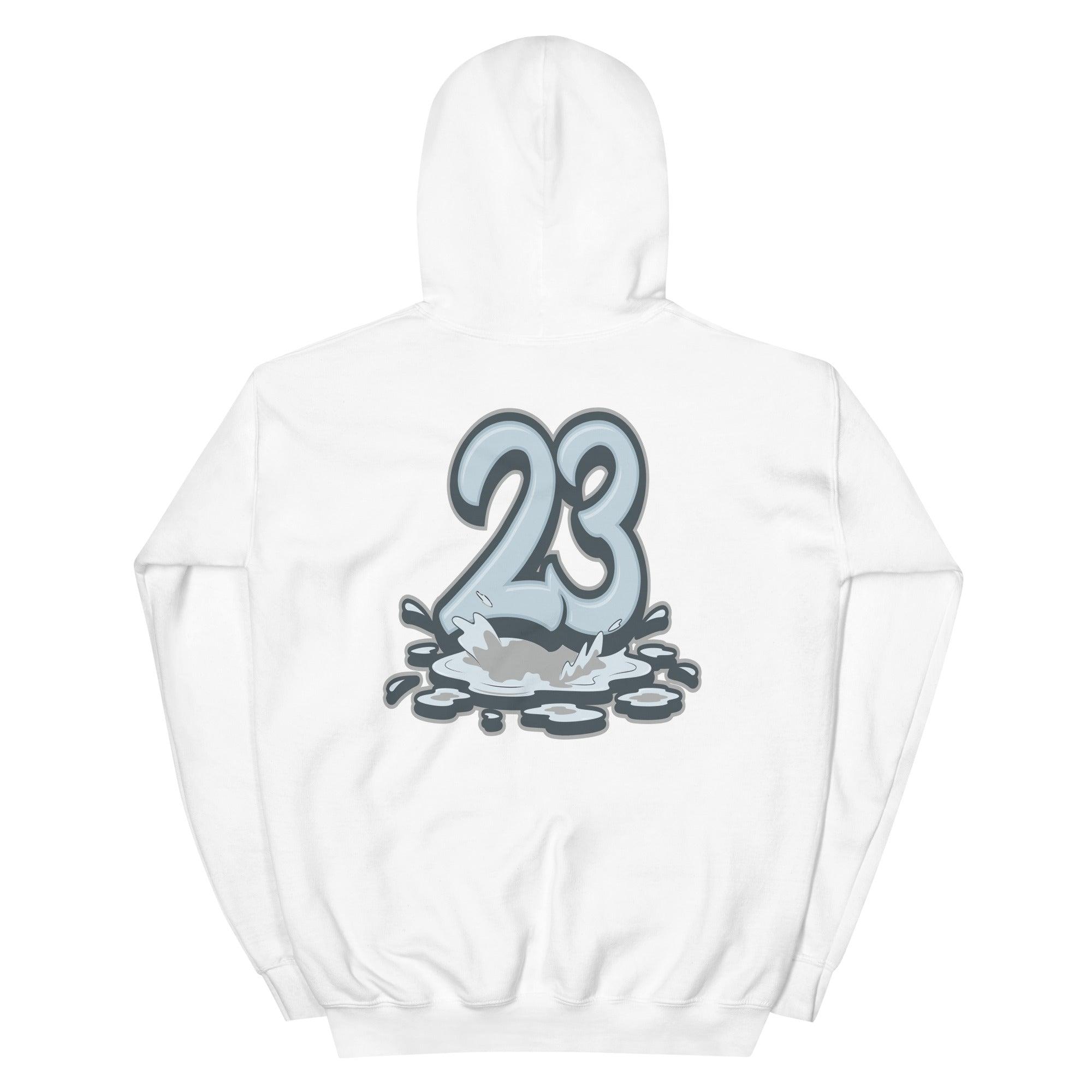 White 23 Melting Hoodie AJ 5 Retro Blue Bird photo