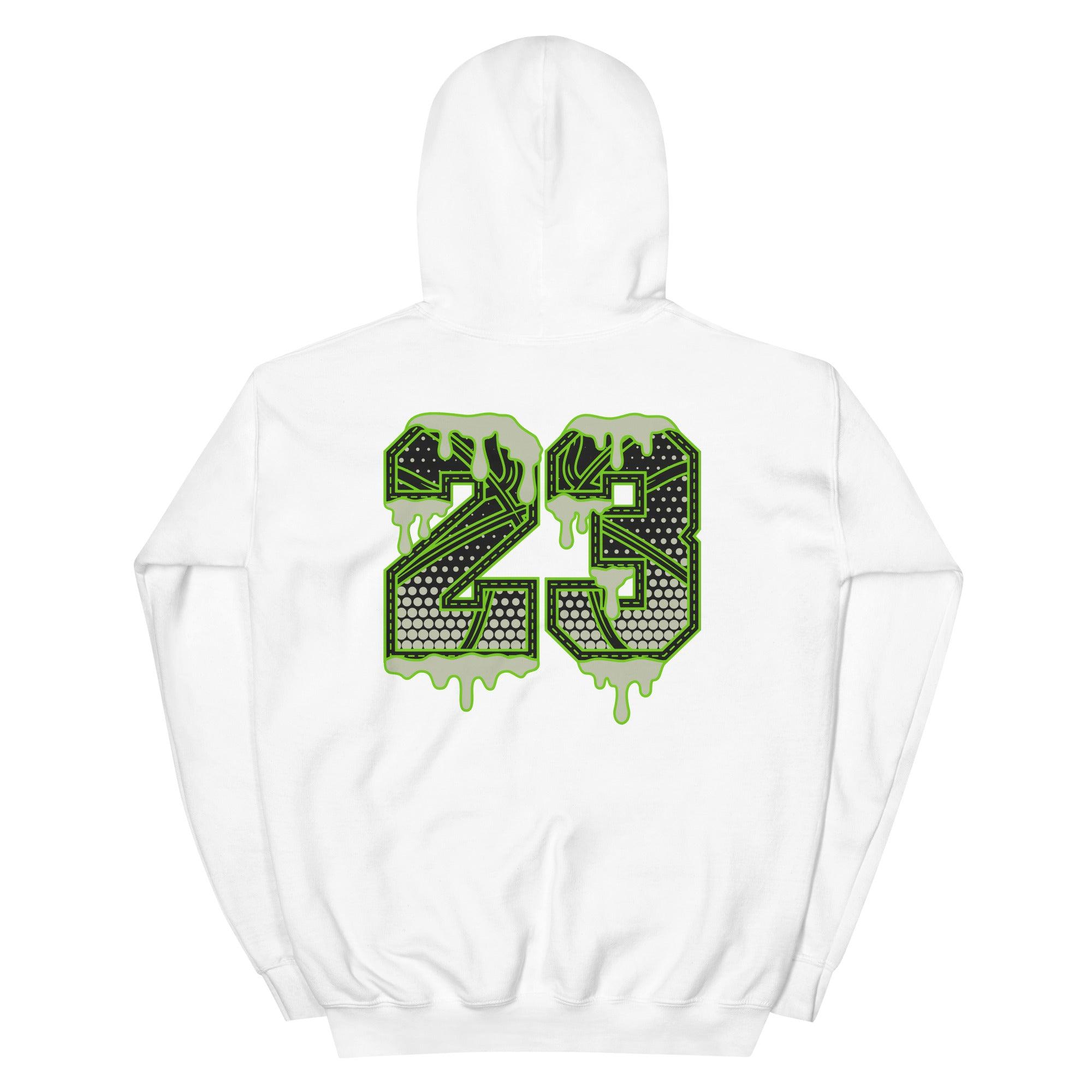 White 23 Ball Hoodie AJ 6 Retro Electric Green photo