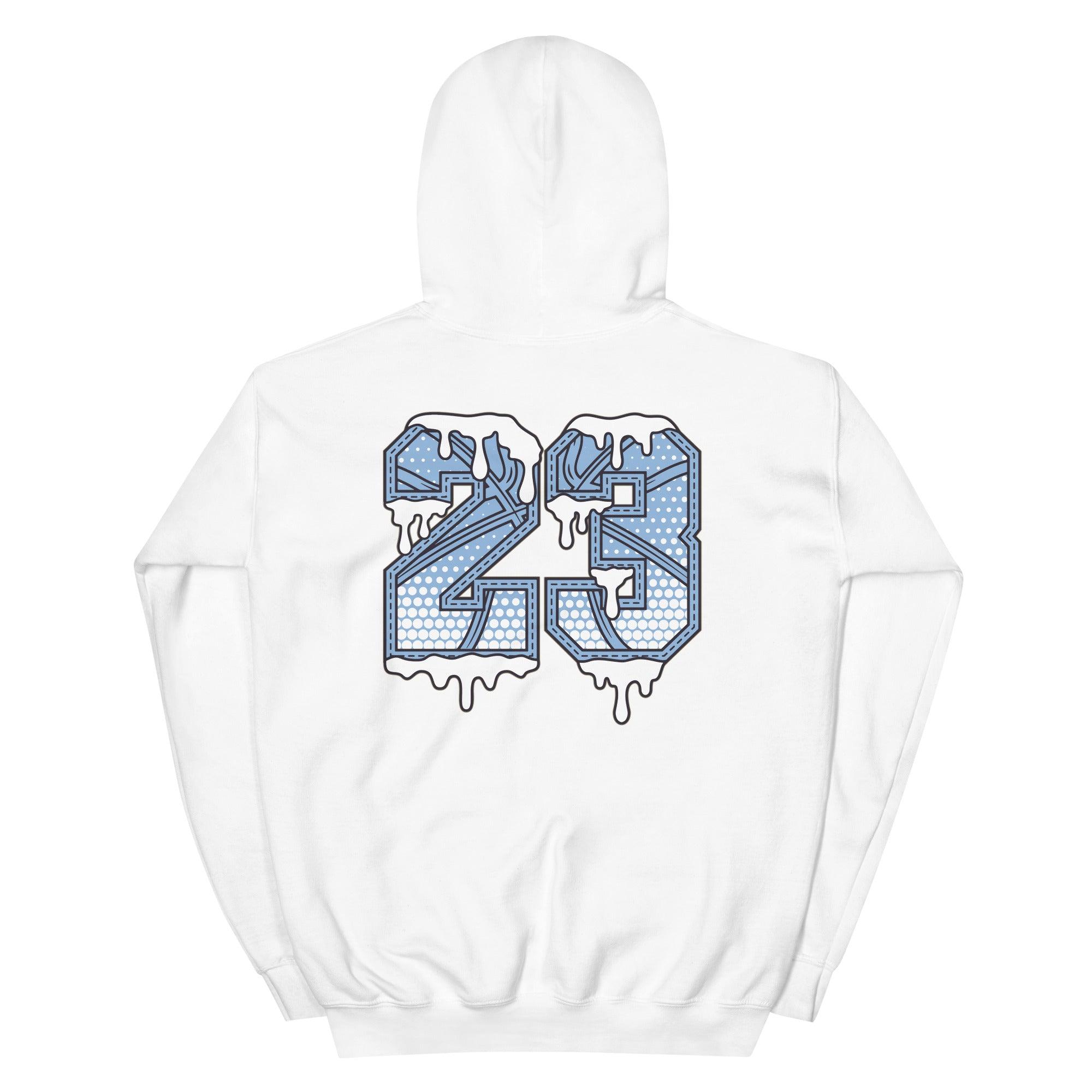 White 23 Ball Hoodie AJ 6 Retro GG Still Blue photo