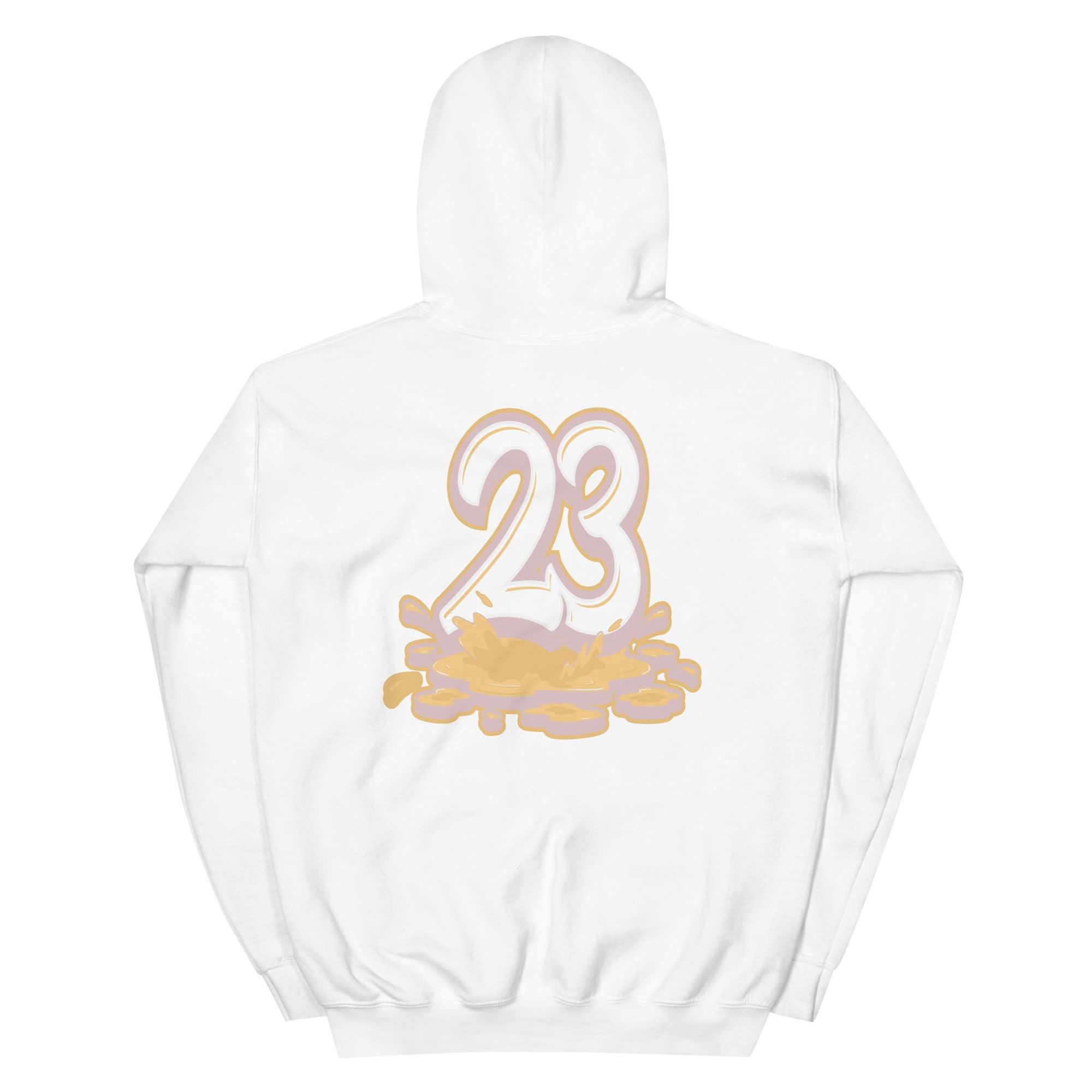 White 23 Melting Hoodie AJ 6 Retro Gold Hoops photo