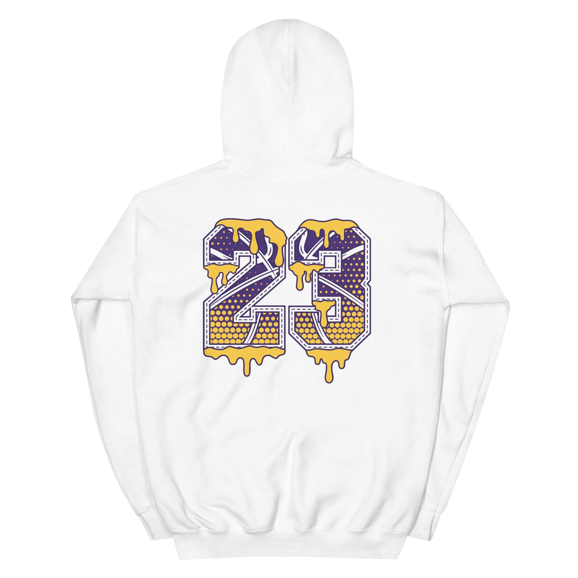 White 23 Ball Hoodie Nike Dunk High Lakers photo