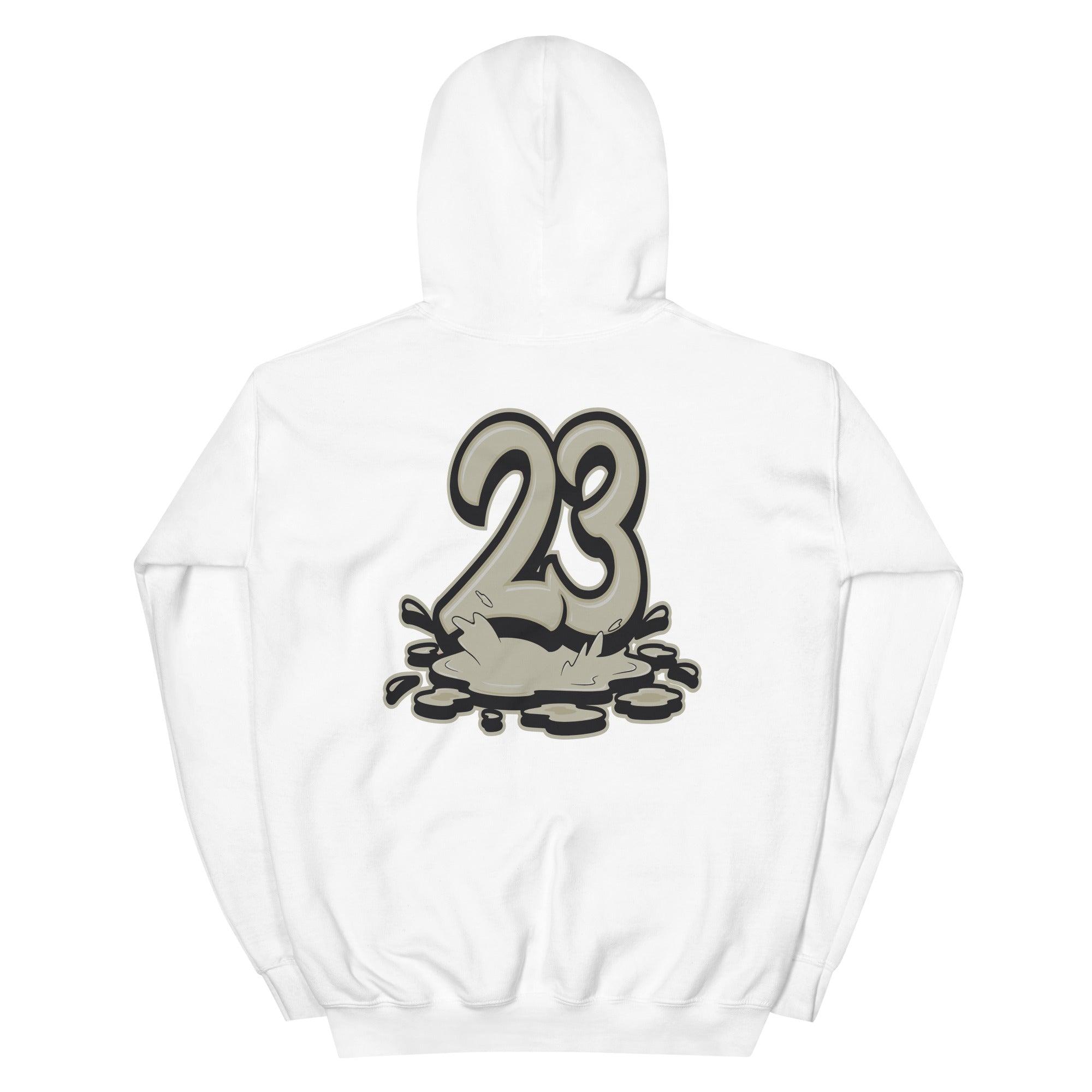 White 23 Melting Hoodie Yeezy Boost 350 V2 Slate photo