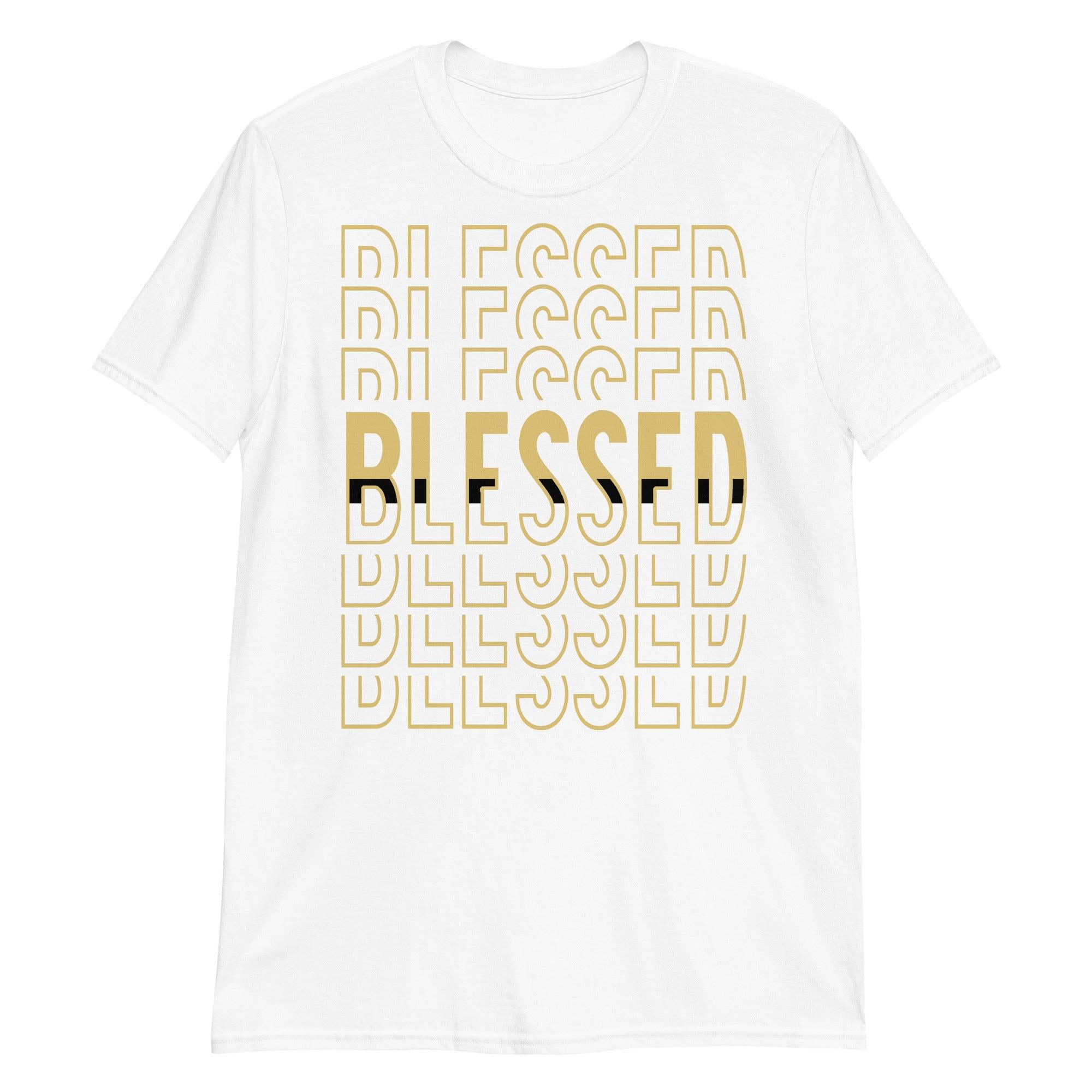 White Blessed Shirt AJ 1s Retro High Pollen photo