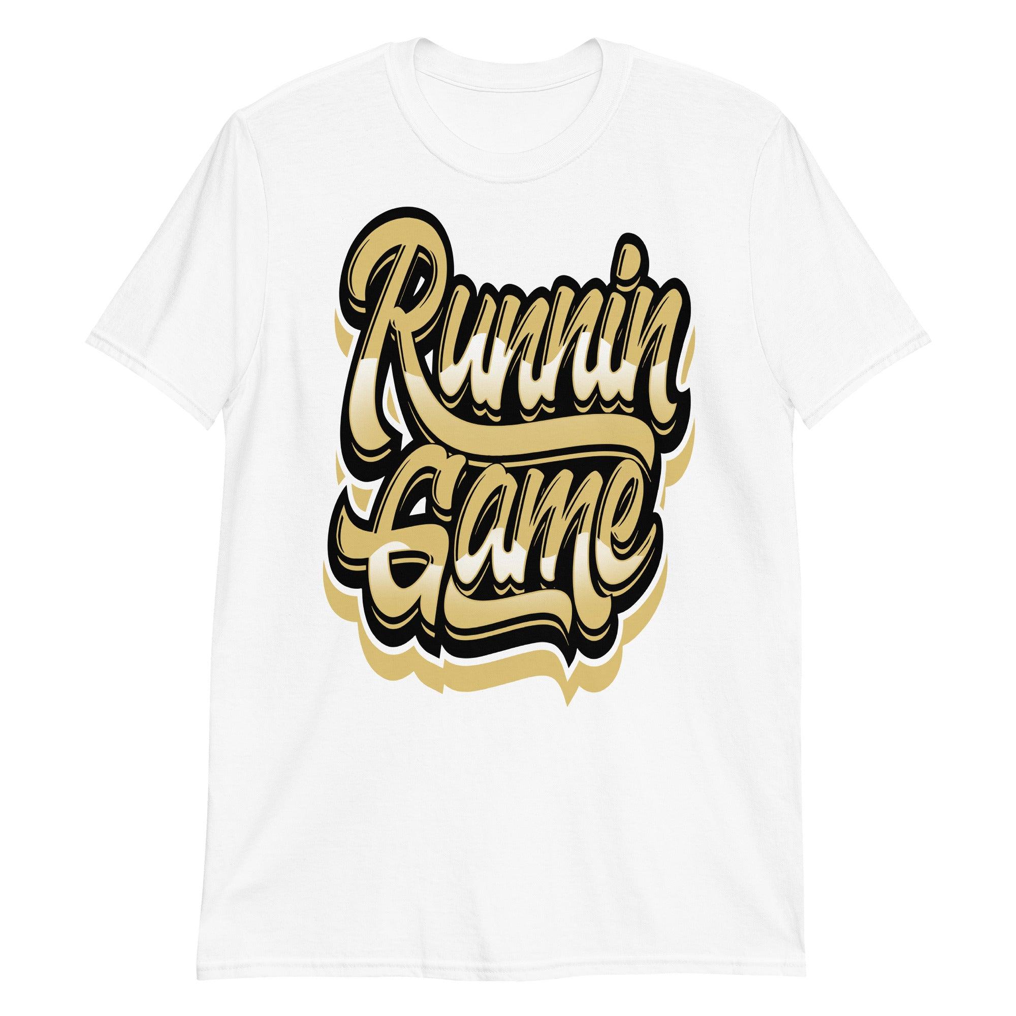 White Runnin Game Shirt AJ 1 Retro High Pollen photo