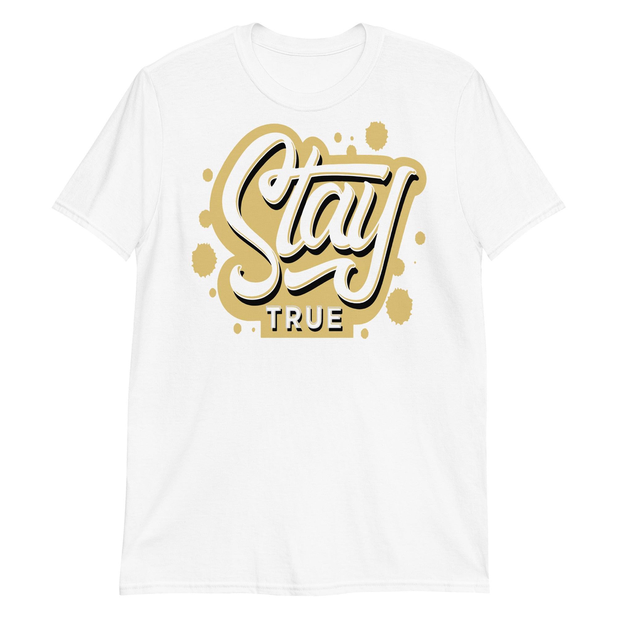 White Stay True Shirt AJ 1 Retro High Pollen photo