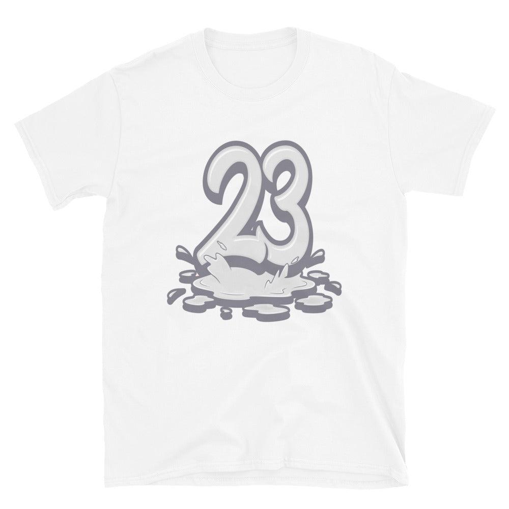 White 23 Melting Shirt AJ 1 Low Vintage Stealth Grey photo