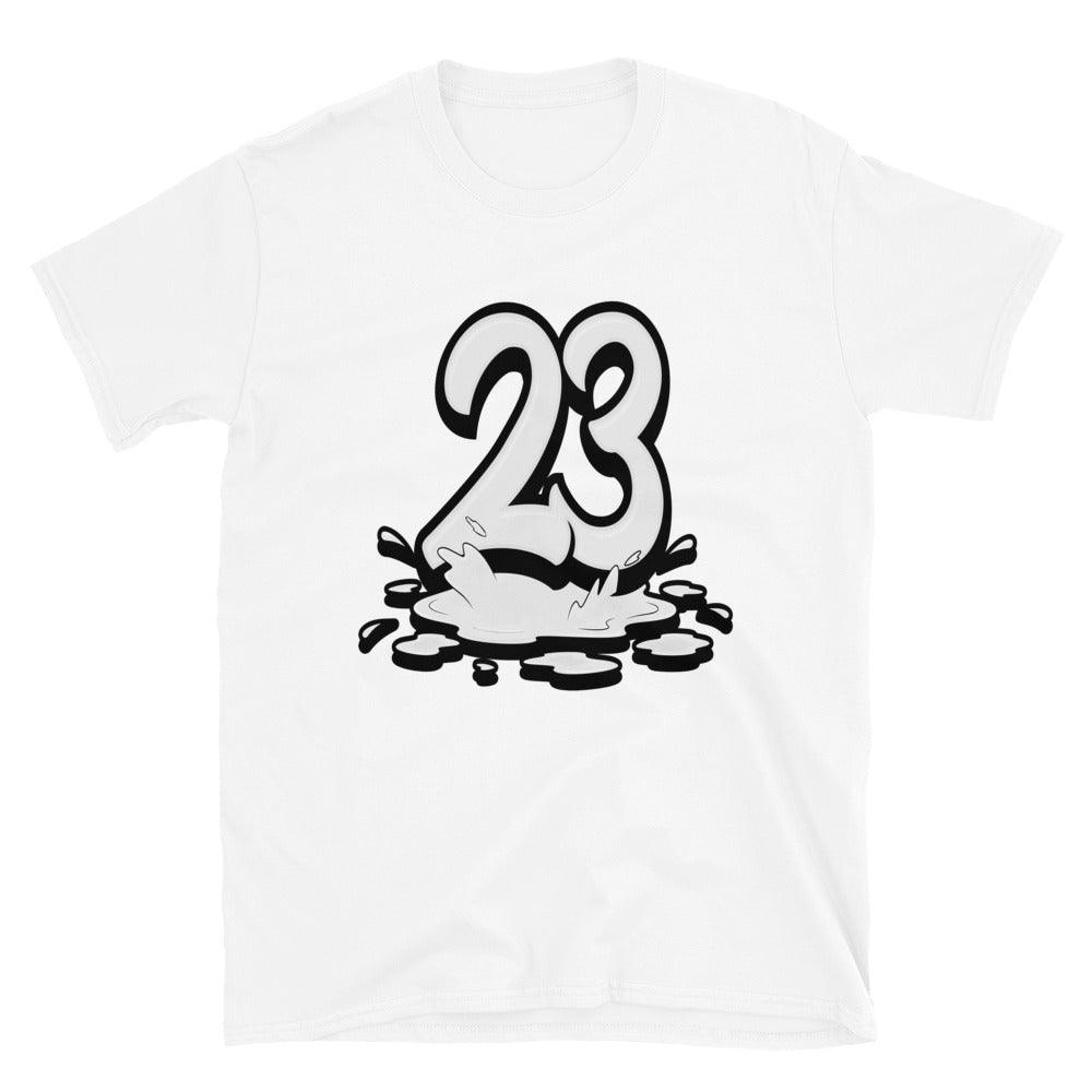 White 23 Melting Shirt AJ 1 Mid Diamond photo