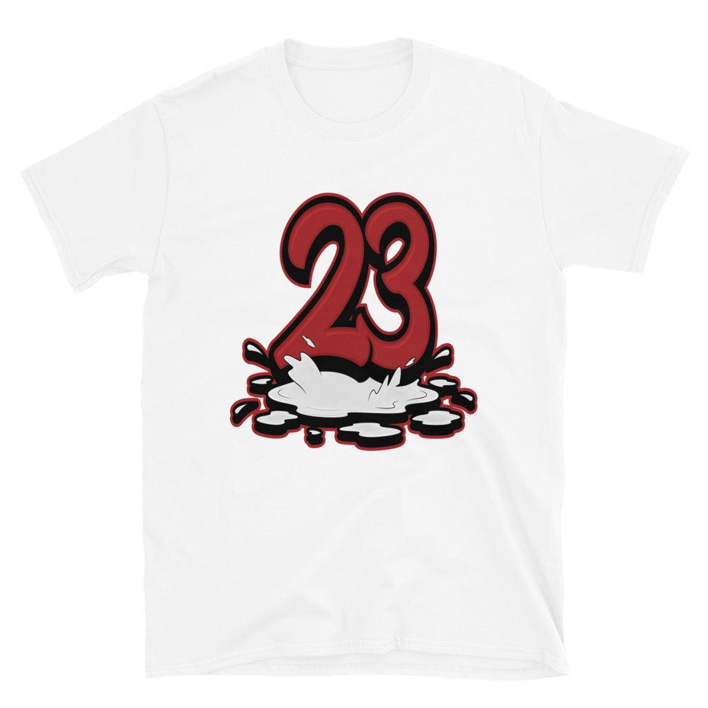 23 Melting Sneaker Tee AJ 1 Mid Gym Red Black White photo