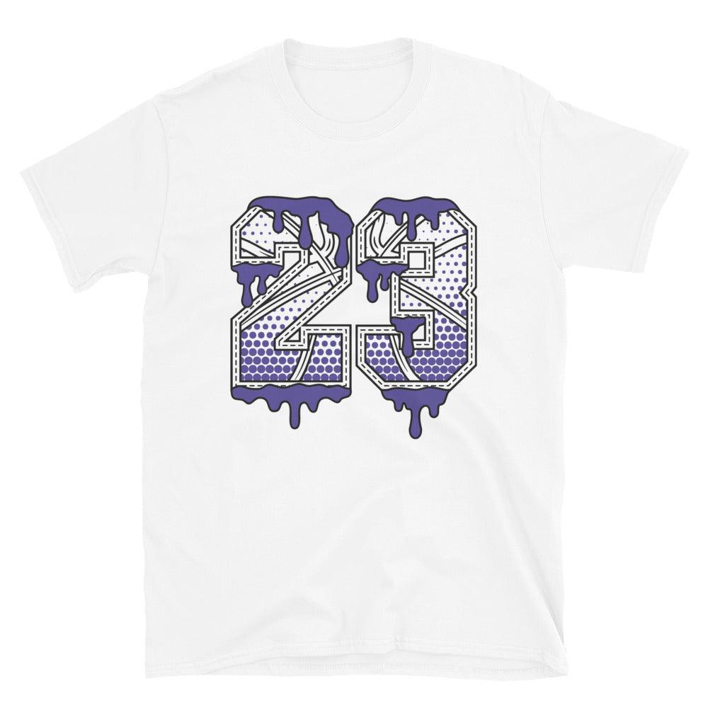 23 Ball T-Shirt AJ 1 Mid White Black Purple photo