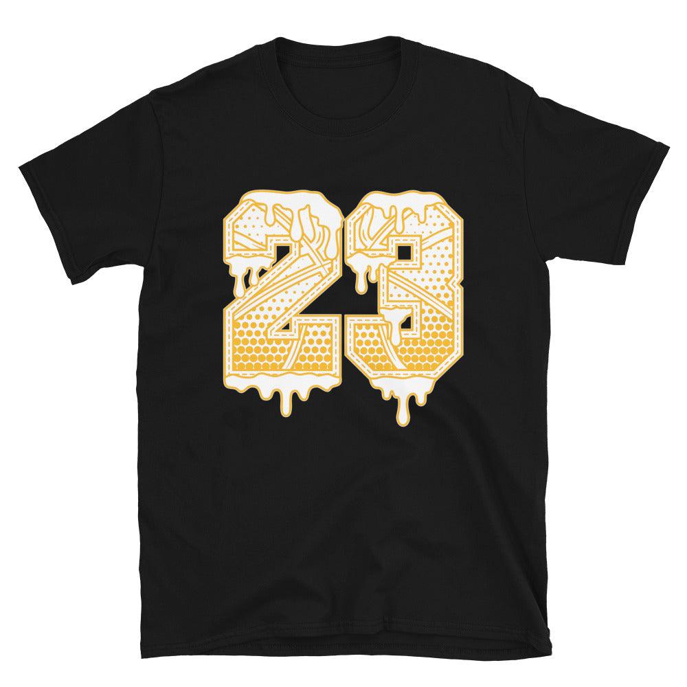 Black 23 Ball Shirt AJ 1 Mid White University Gold photo