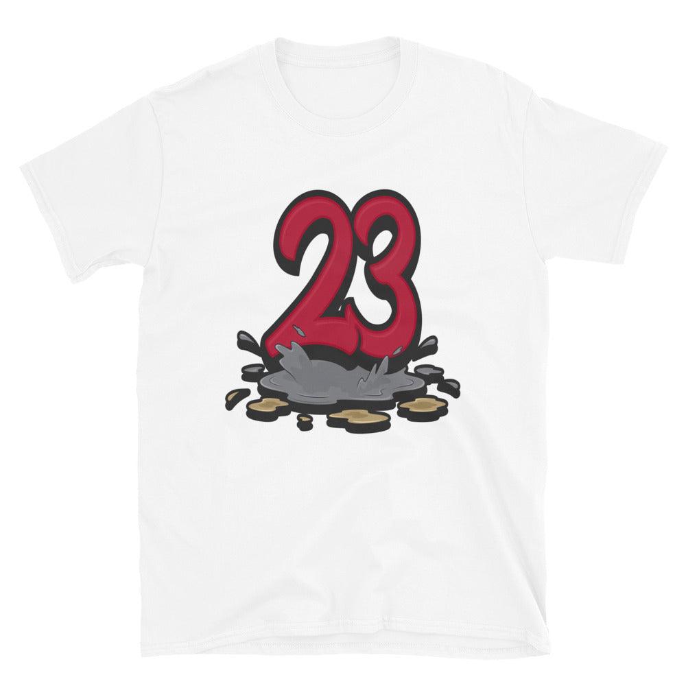 White 23 Melting Shirt AJ 13 Red Flint photo