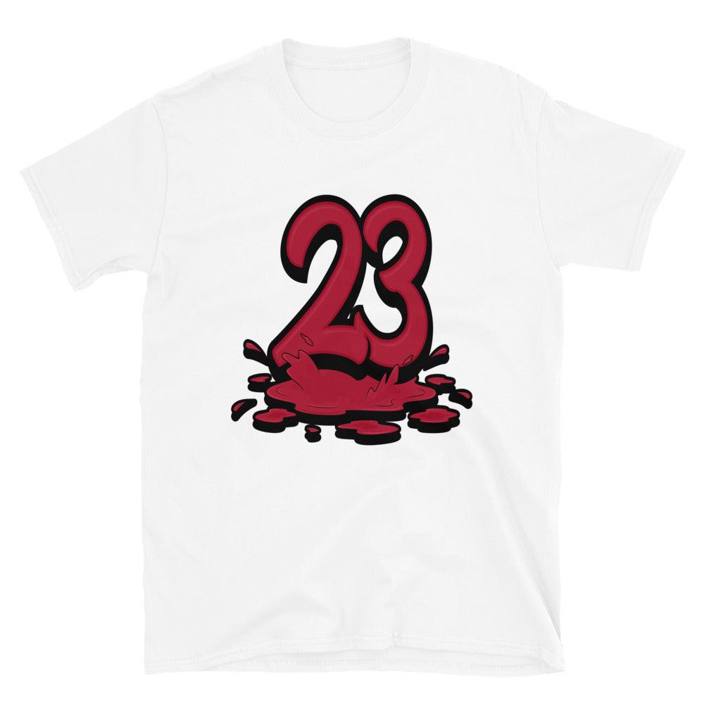 White 23 Melting Shirt AJ 14 Retro Low Red Lipstick Womens photo