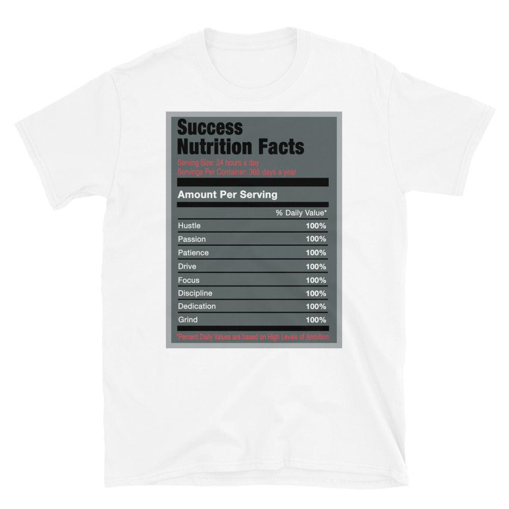 White Success Nutrition Facts Shirt AJ 4s Infrared