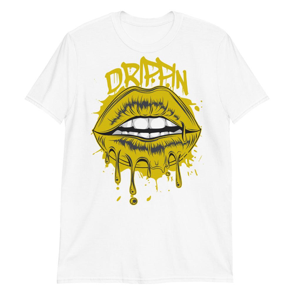 White Drippin Lips Shirt Jordan 4s Retro Lightning 2021 photo