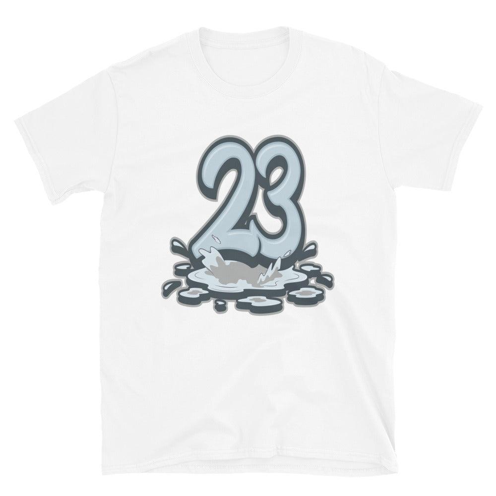 White 23 Melting Shirt AJ 5 Blue Bird photo