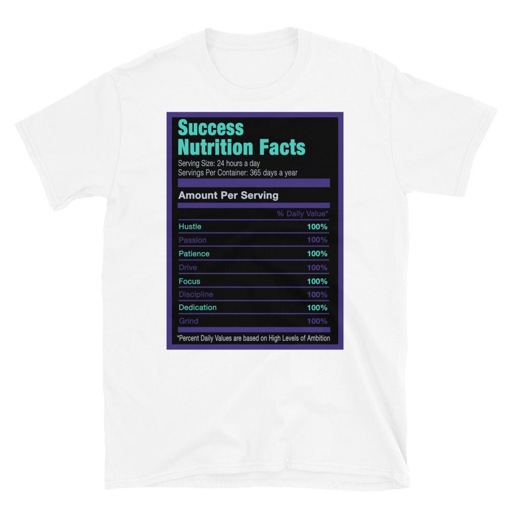 White Success Nutrition Facts Shirt AJ 5s Alternate Grape photo