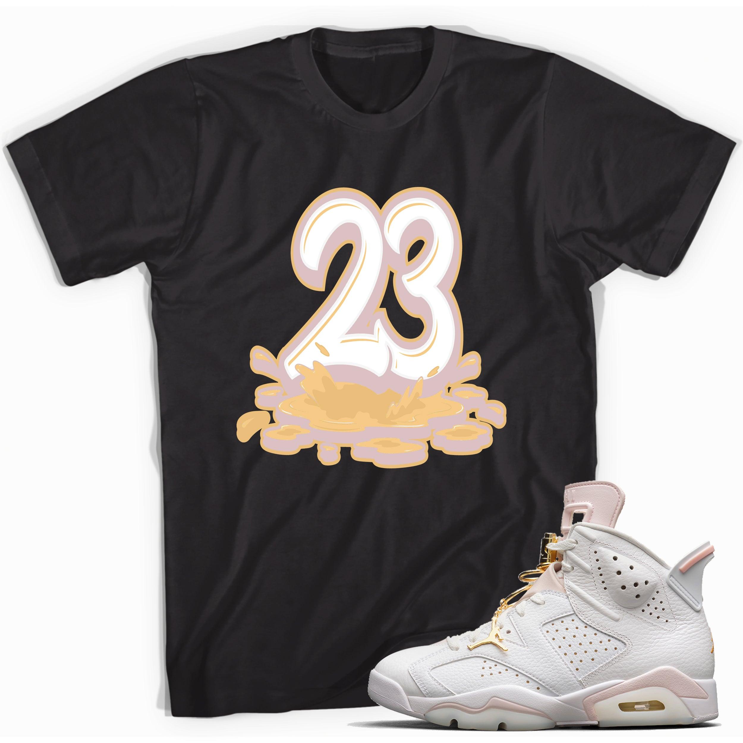 23 Melting Shirt AJ 6 Retro Gold Hoops photo